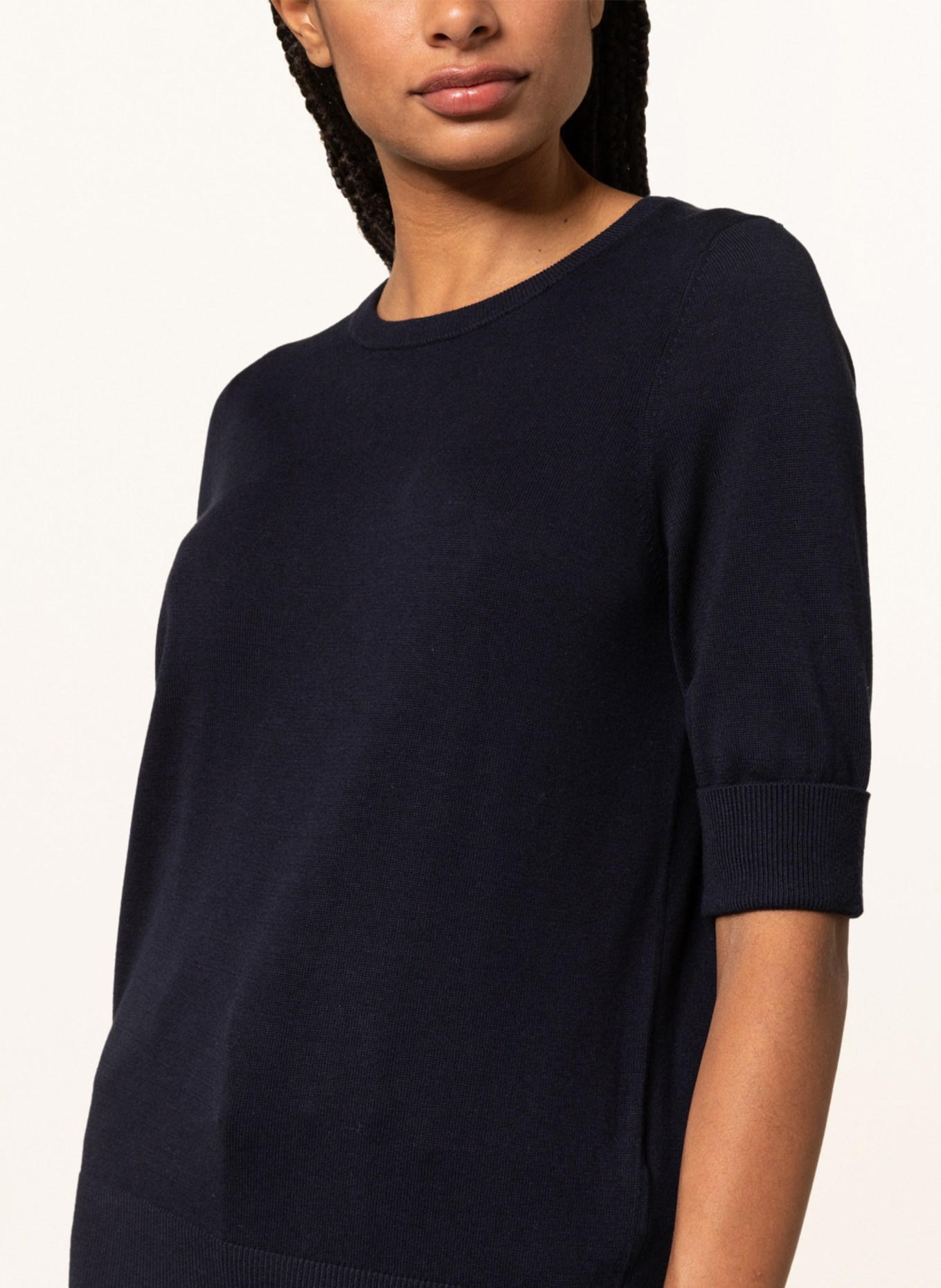 REPEAT Pullover mit 3/4-Arm: DUNKELBLAU