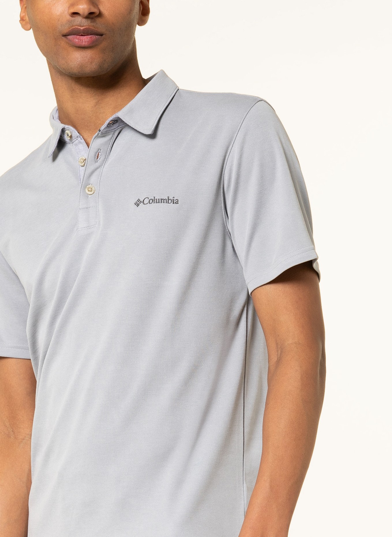 Columbia Jersey-Poloshirt NELSON POINT™ Activ Fit, Farbe: GRAU (Bild 4)