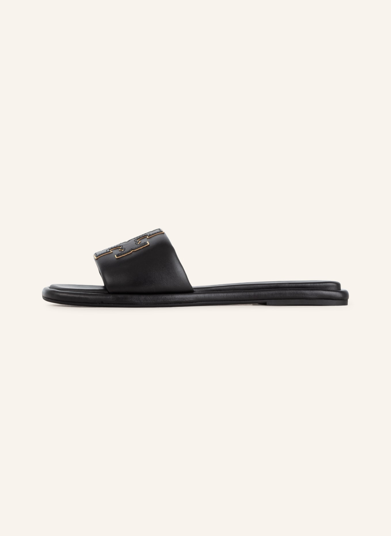 TORY BURCH Slides, Color: 013 PERFECT BLACK / GOLD (Image 4)