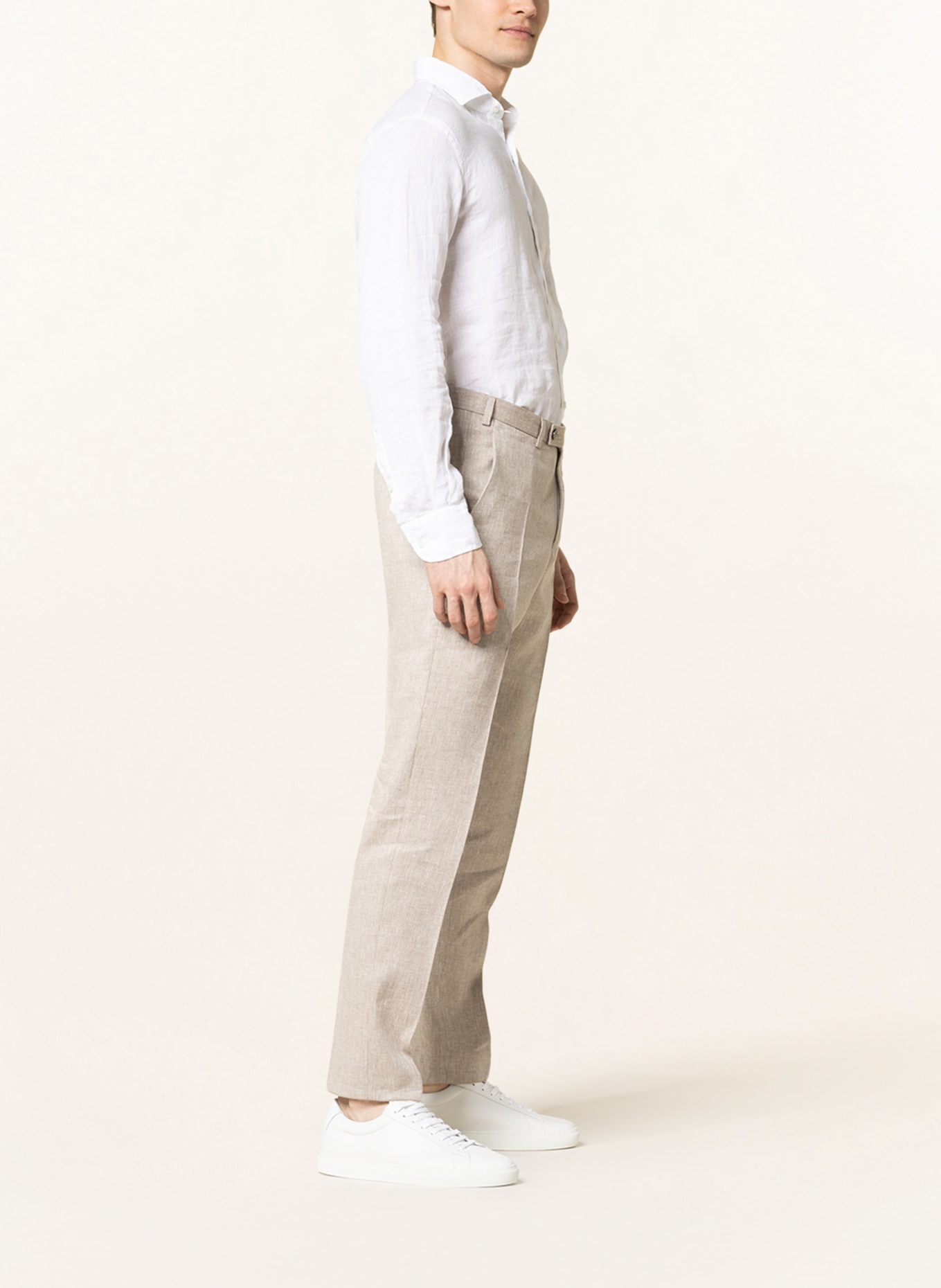 DIGEL Anzughose FRANCO Extra Slim Fit mit Leinen, Farbe: BEIGE (Bild 5)