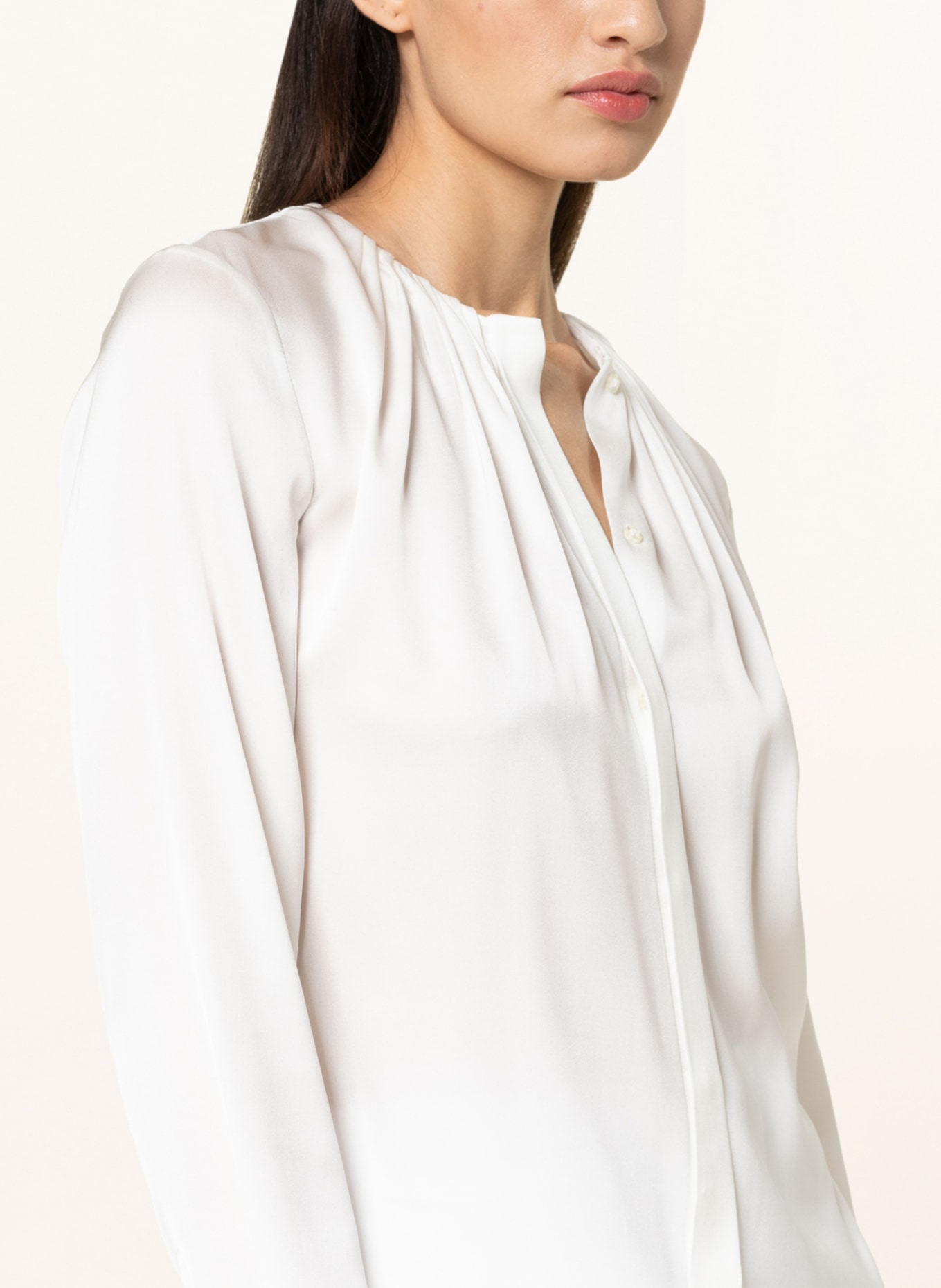 BOSS Silk blouse BANORA, Color: WHITE (Image 4)