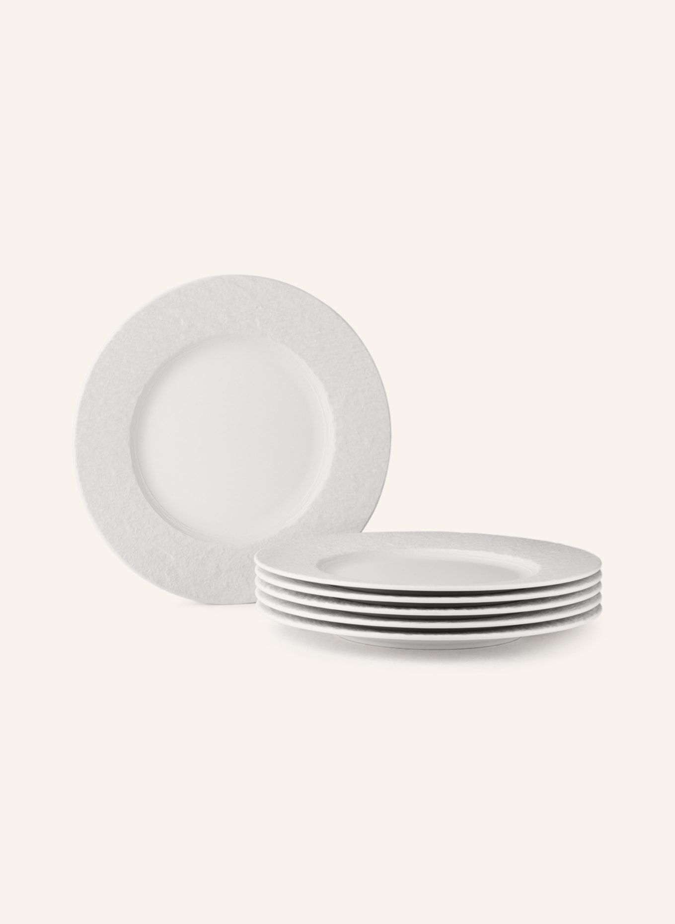 Villeroy & Boch Set of 6 dinner plates MANUFACTURE ROCK, Color: WHITE (Image 1)