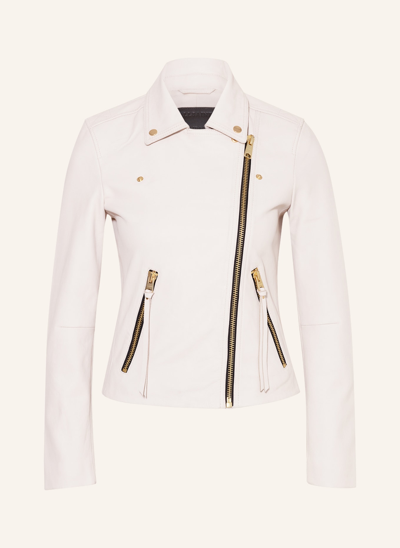 ALLSAINTS Leather jacket DALBY , Color: CREAM (Image 1)