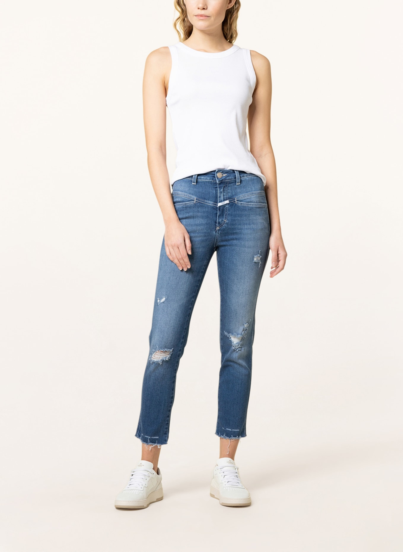 CLOSED Skinny Jeans PEDAL PUSHER, Farbe: MBL MID BLUE (Bild 2)