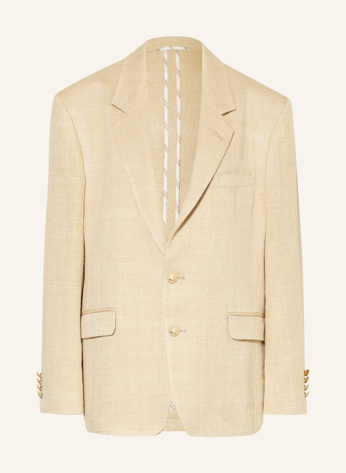ETRO Oversized blazer with silk and linen, Color: LIGHT YELLOW (Image 1)