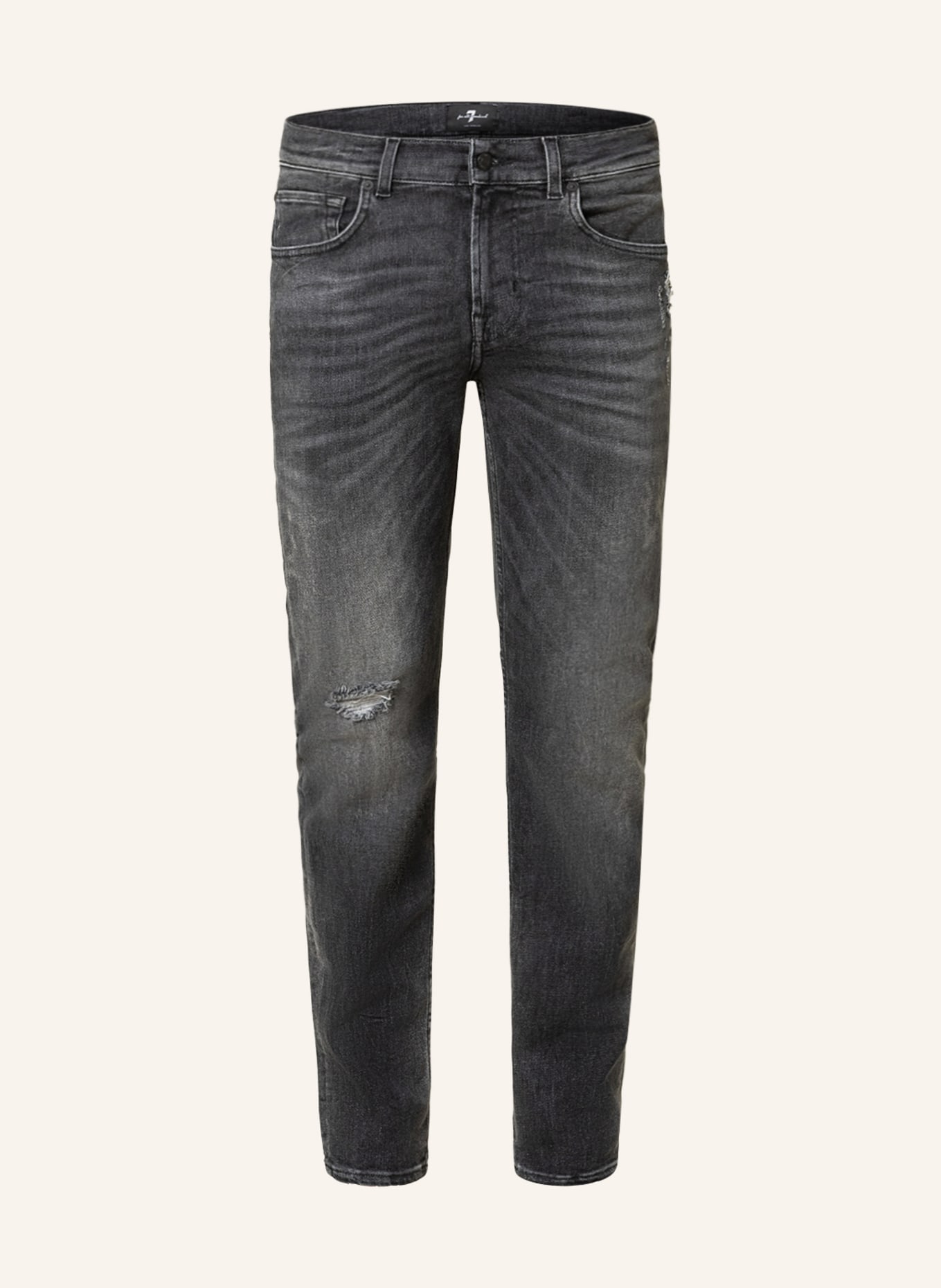 7 for all mankind Destroyed Jeans SLIMMY TAPERED Modern Slim Fit, Farbe: BLACK (Bild 1)