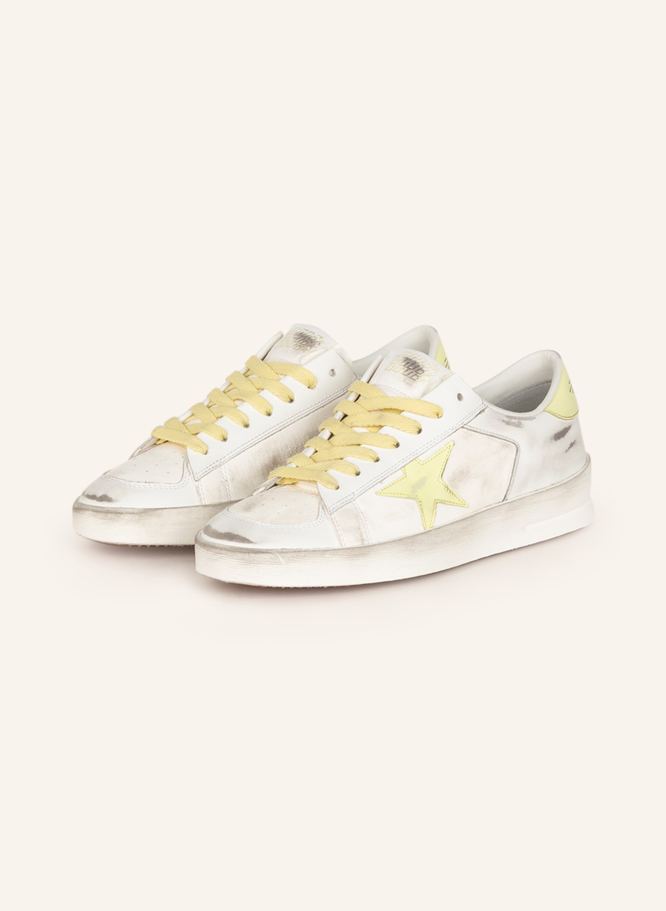 GOLDEN GOOSE Sneakers STARDAN, Color: WHITE/ YELLOW (Image 1)