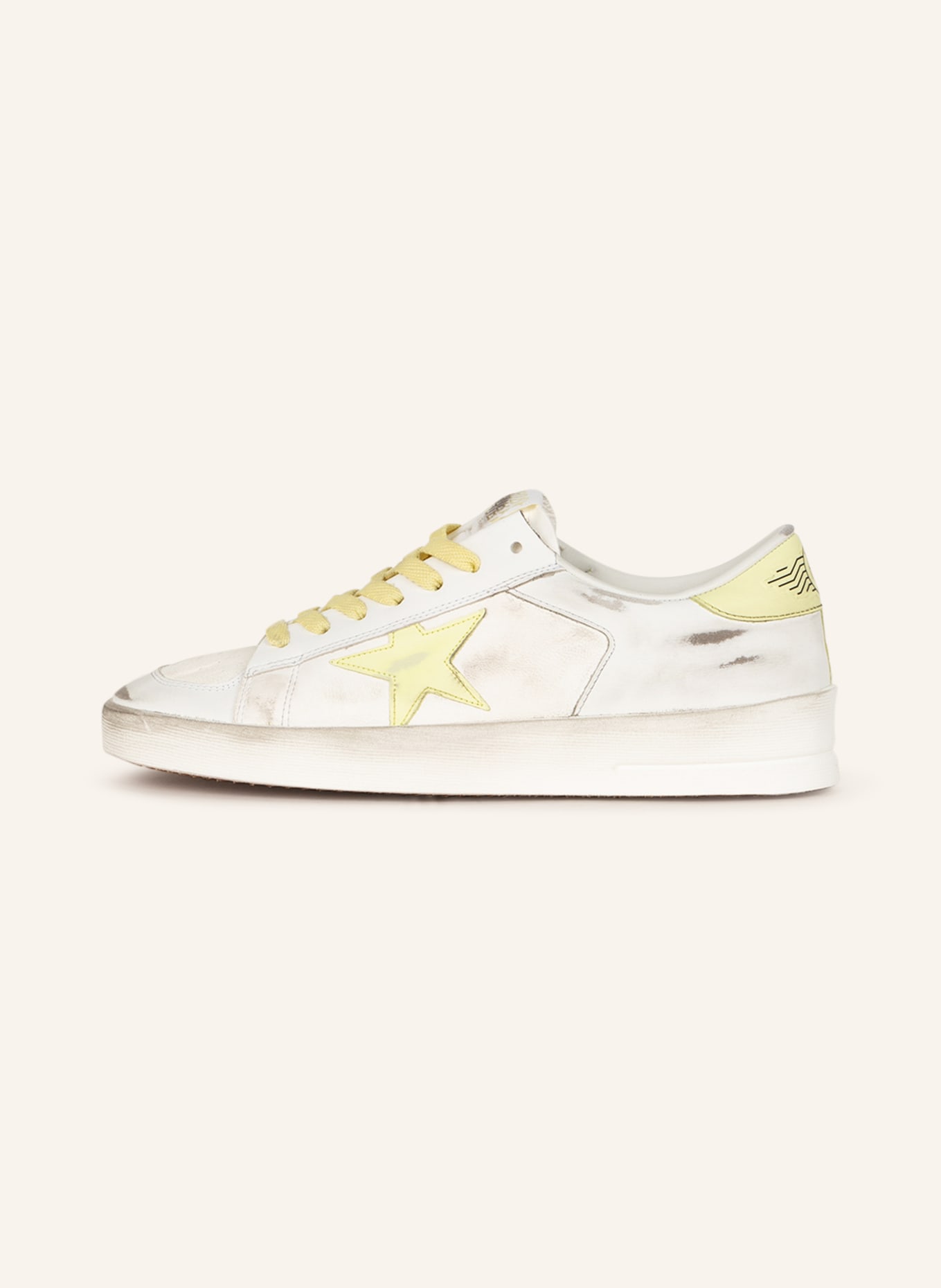 GOLDEN GOOSE Sneakers STARDAN, Color: WHITE/ YELLOW (Image 4)
