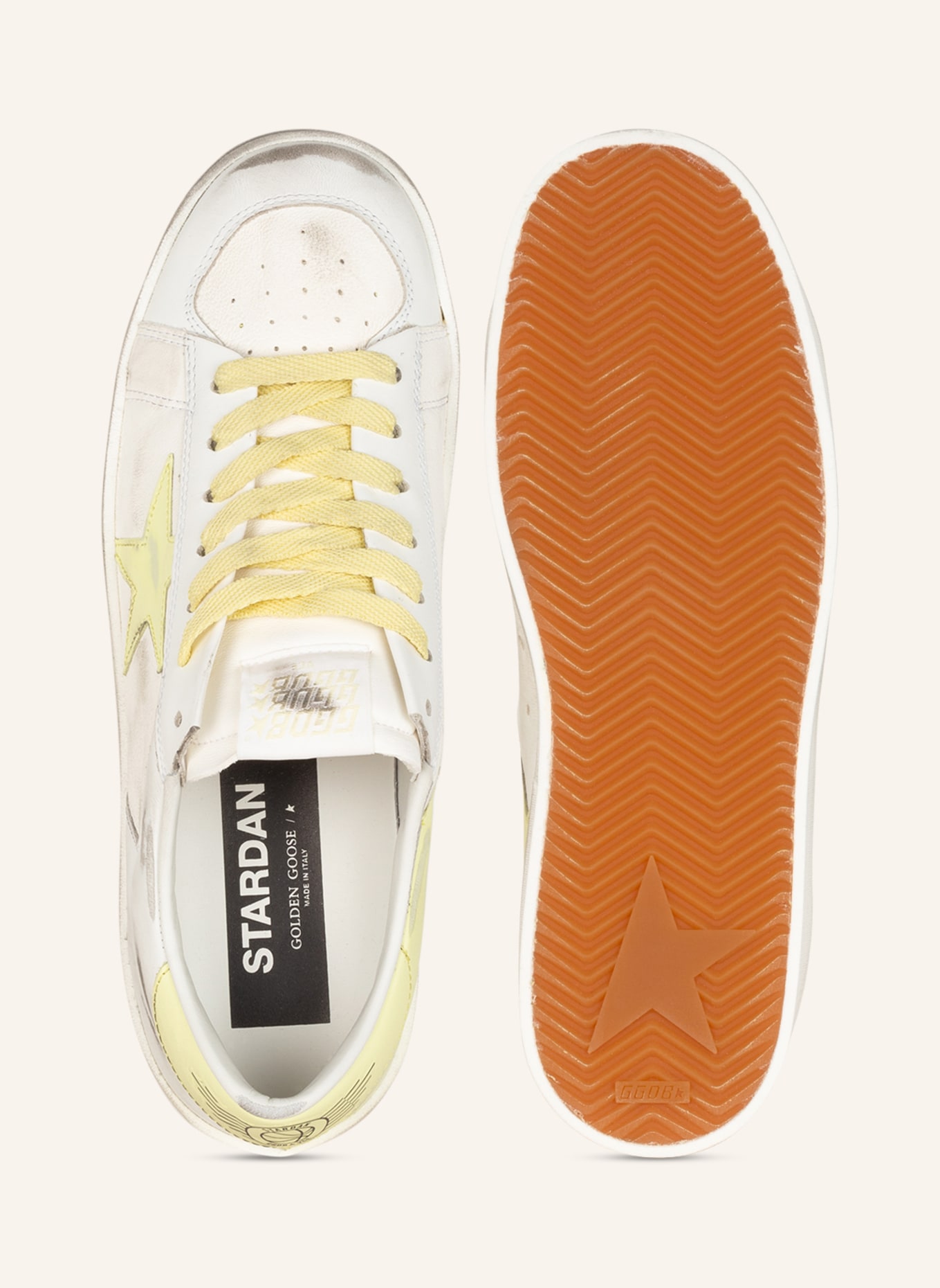 GOLDEN GOOSE Sneaker STARDAN, Farbe: WEISS/ GELB (Bild 5)