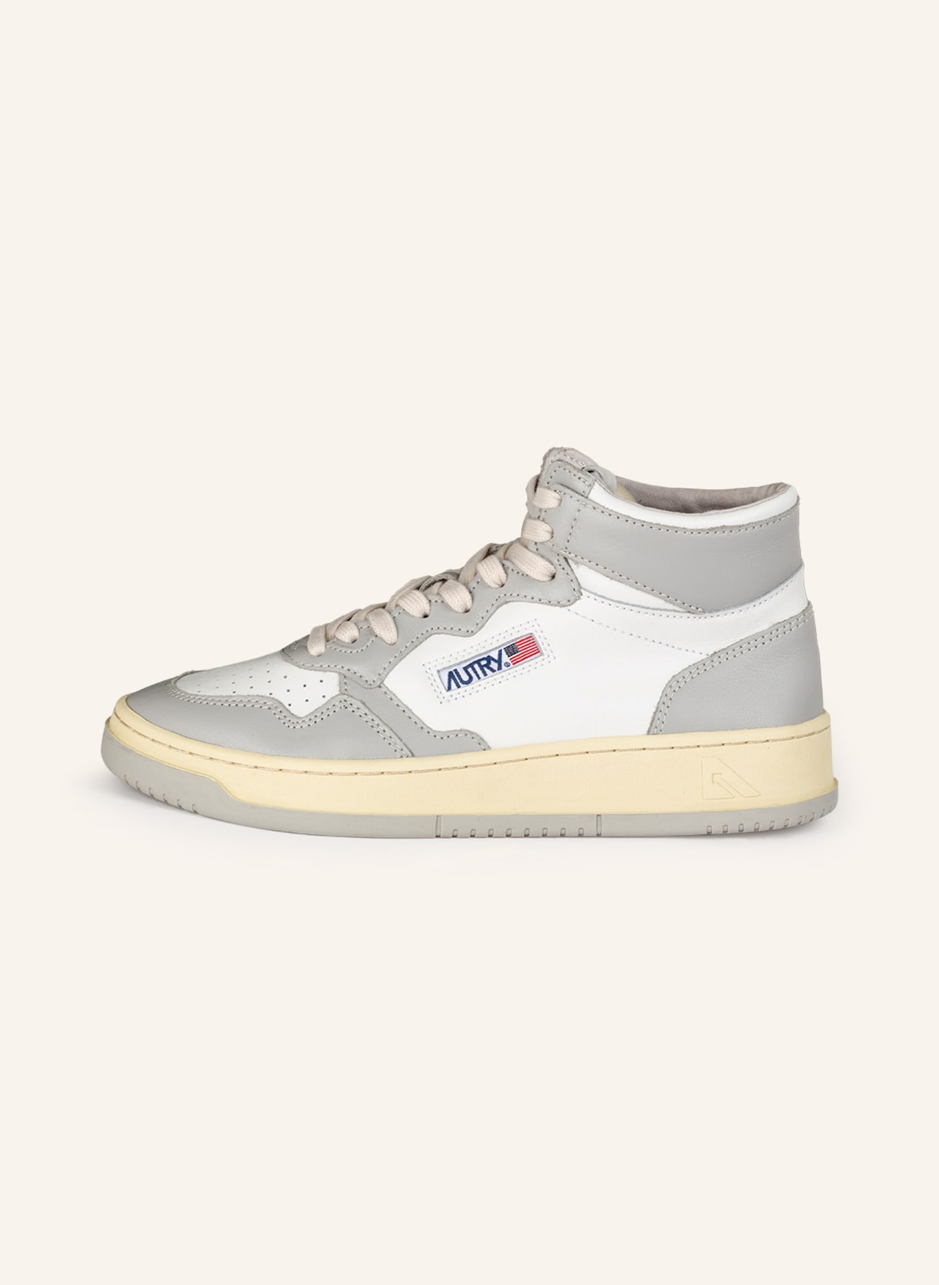 AUTRY MEDALIST MID WB hightop sneaker, Color: WHITE/ LIGHT GRAY (Image 4)