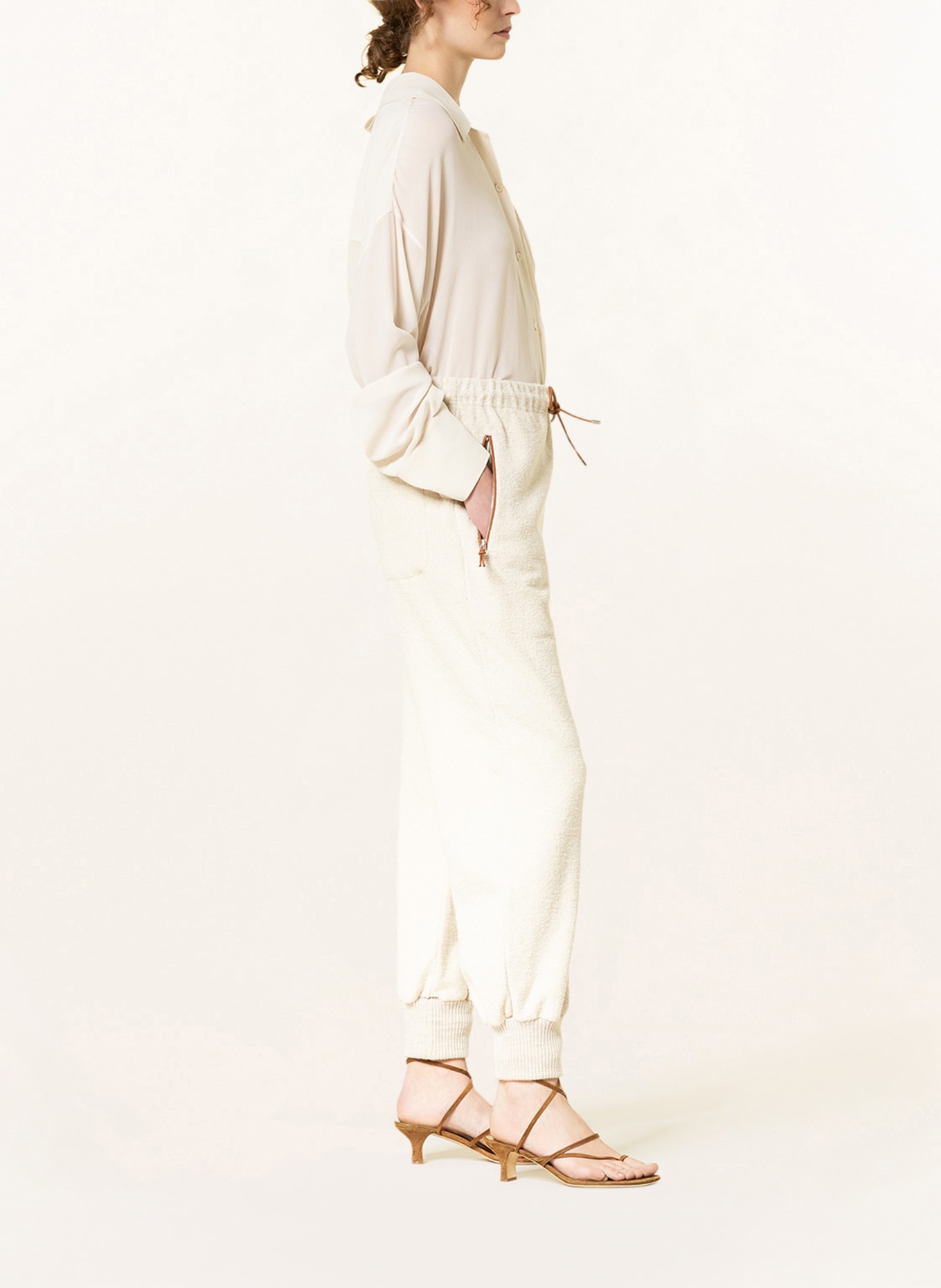 LOEWE Trousers in jogger style, Color: ECRU (Image 4)