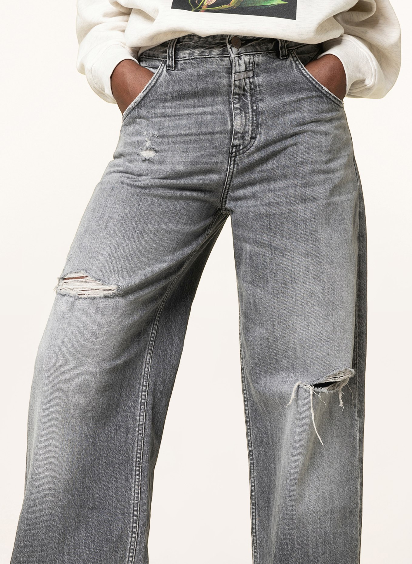 CLOSED Destroyed Jeans EDISON, Farbe: GRAU (Bild 5)