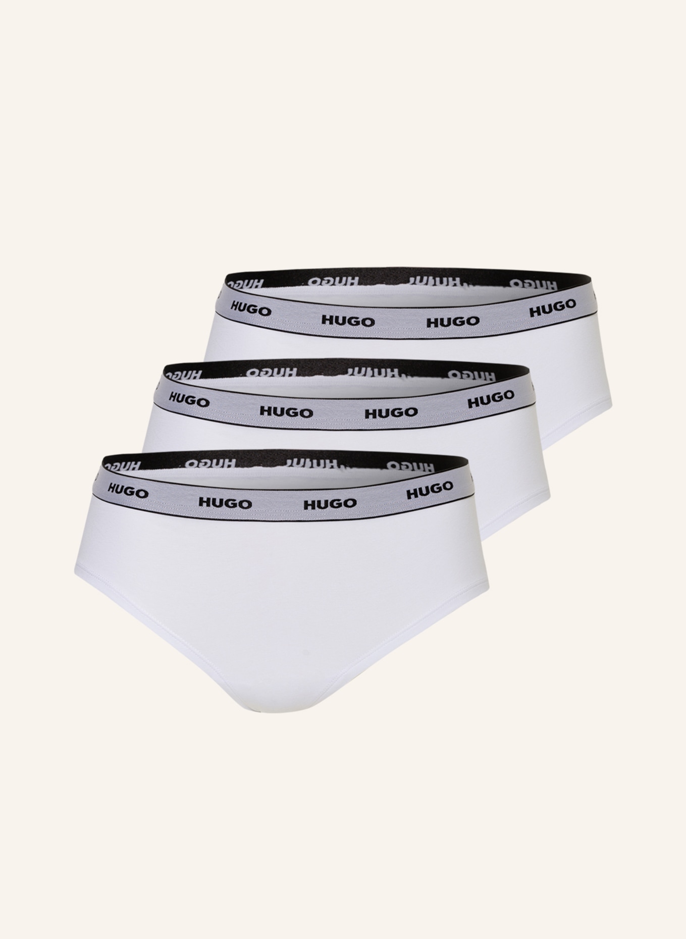 HUGO 3-pack panties, Color: WHITE (Image 1)