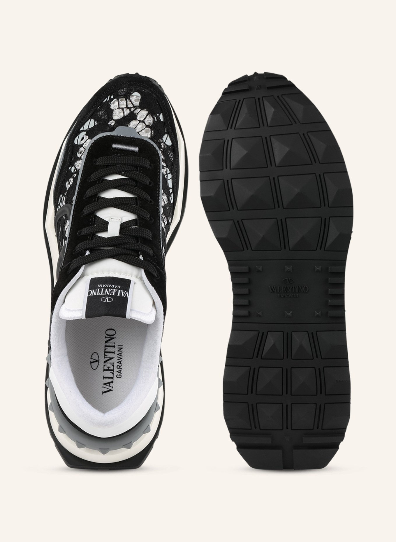 VALENTINO GARAVANI Sneakers V-LOGO, Color: BLACK/ LIGHT GRAY/ WHITE (Image 5)