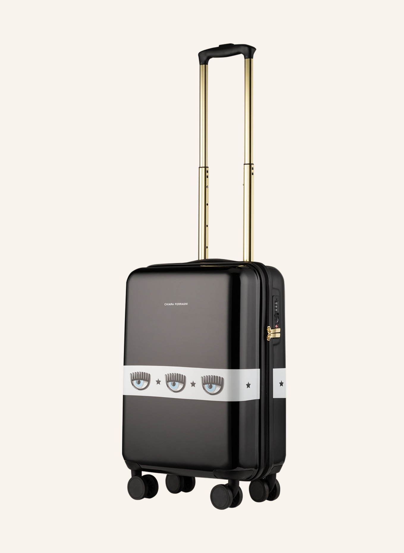 CHIARA FERRAGNI Wheeled luggage, Color: BLACK (Image 1)