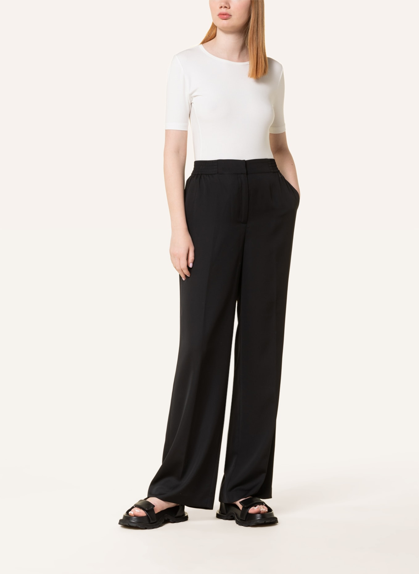 Calvin Klein Wide leg trousers, Color: BLACK (Image 2)