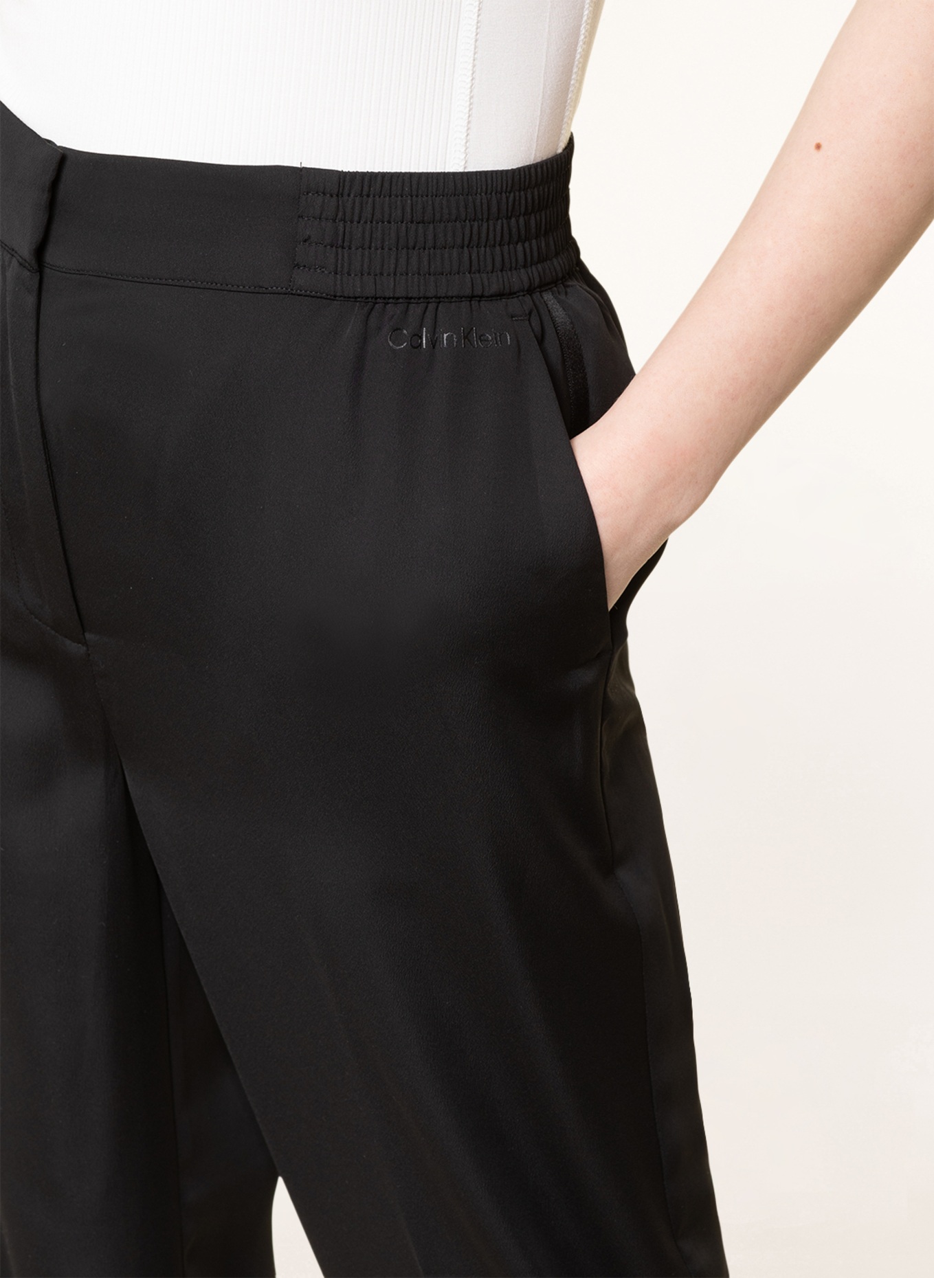 Calvin Klein Wide leg trousers, Color: BLACK (Image 4)