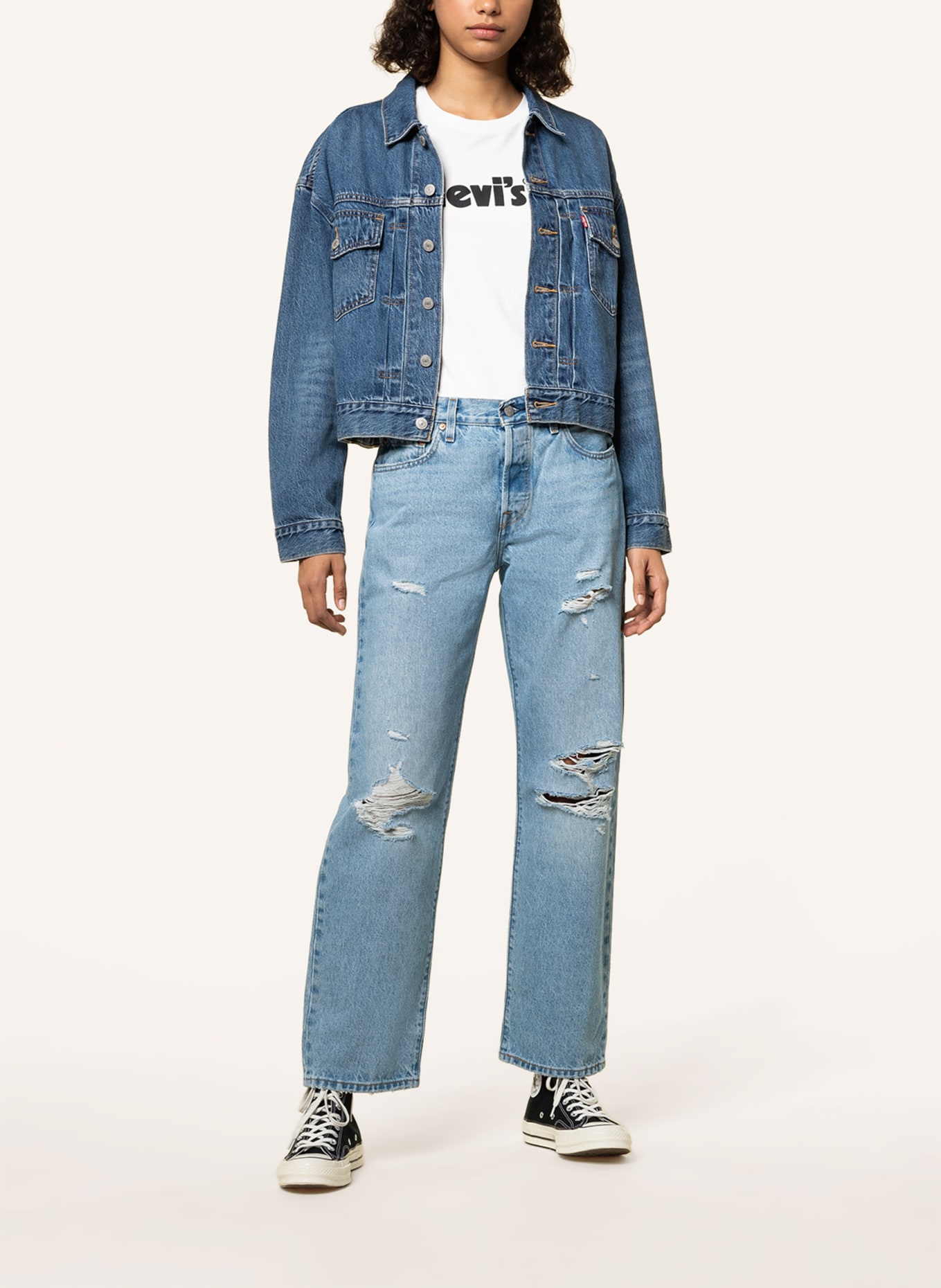 Levi's® Straight jeans 90S 501, Color: 04 Med Indigo - Worn In (Image 2)