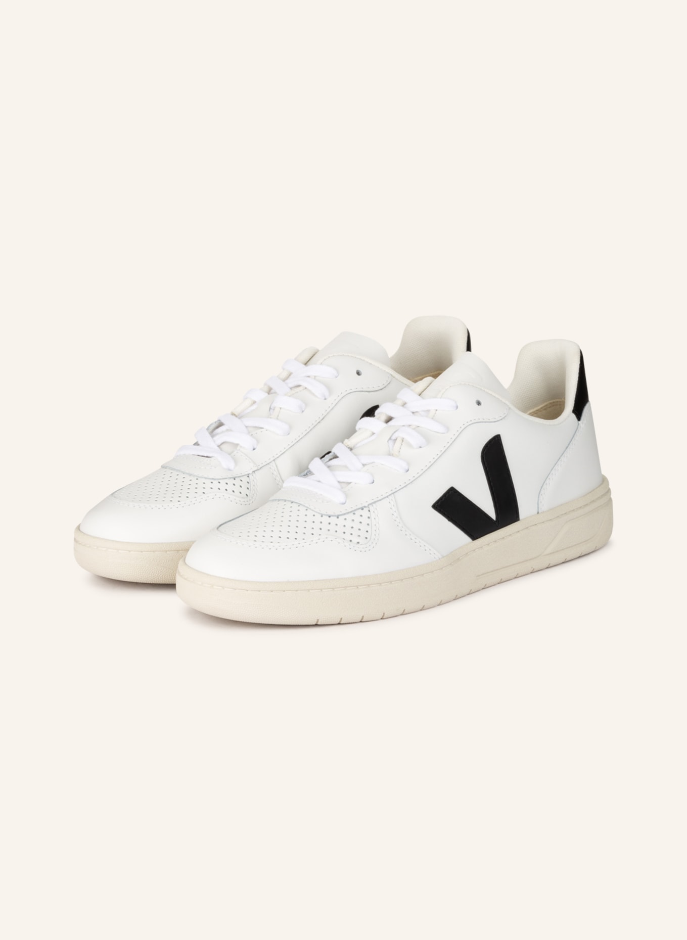 VEJA Sneaker V-10, Farbe: WEISS/ SCHWARZ (Bild 1)