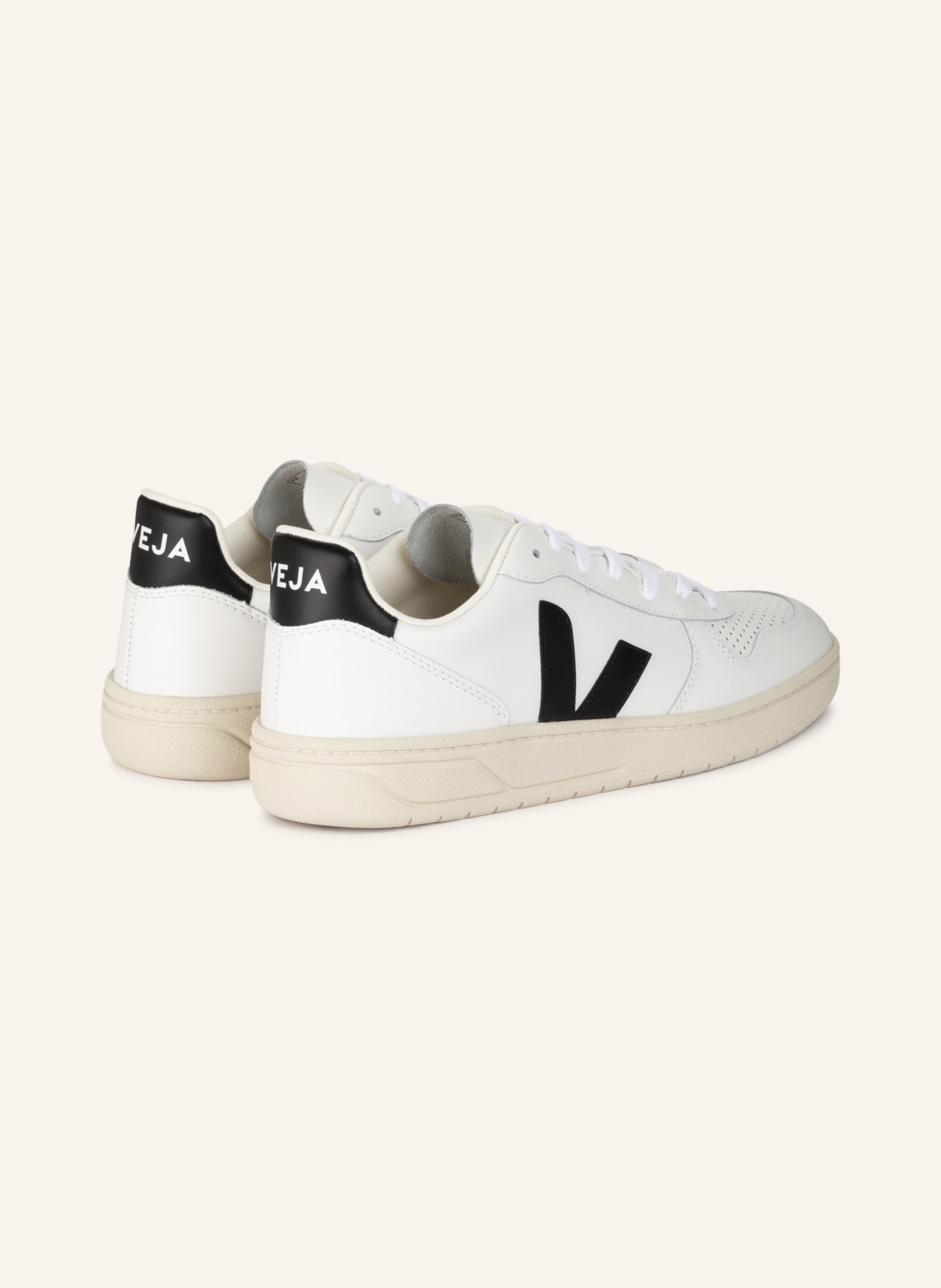 VEJA Sneaker V-10, Farbe: WEISS/ SCHWARZ (Bild 2)