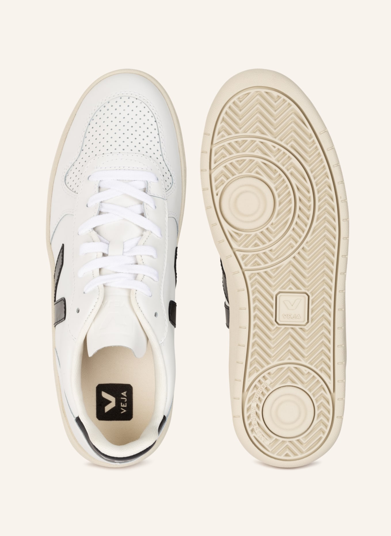 VEJA Sneaker V-10, Farbe: WEISS/ SCHWARZ (Bild 5)