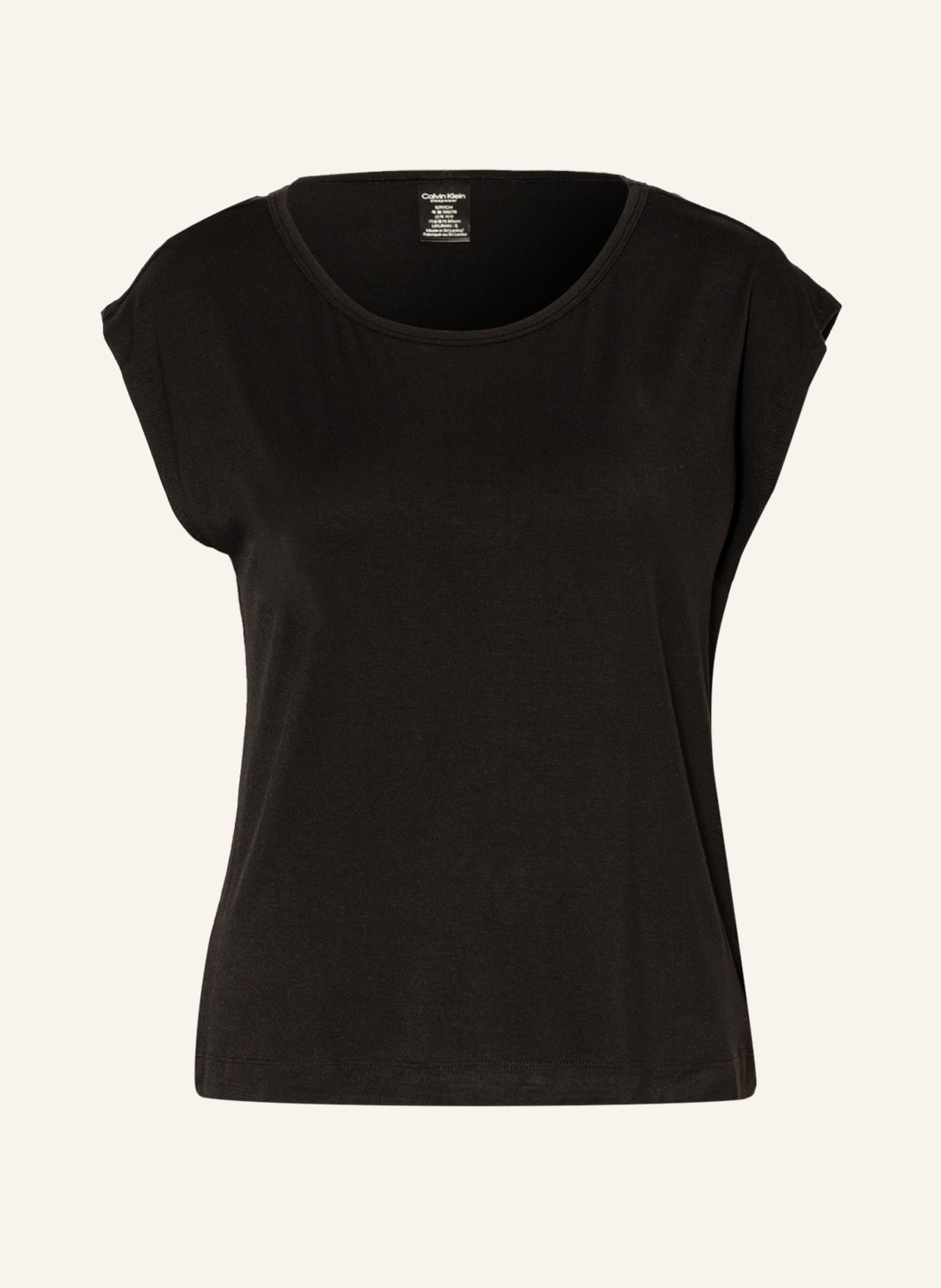 Calvin Klein Pohodlné domácí tričko , Barva: ČERNÁ (Obrázek 1)