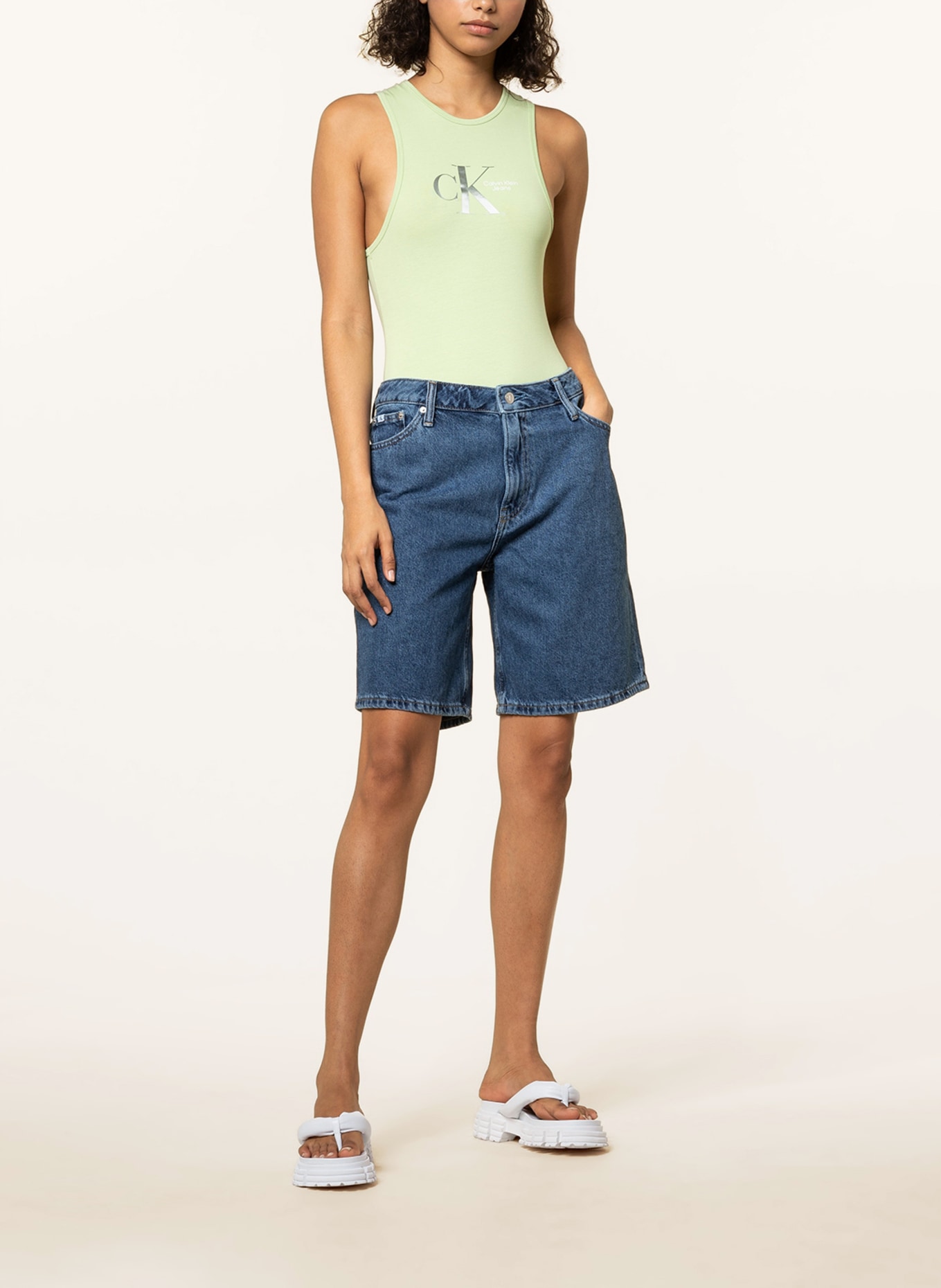 Calvin Klein Jeans Denim shorts, Color: 1A4 DENIM MEDIUM (Image 2)