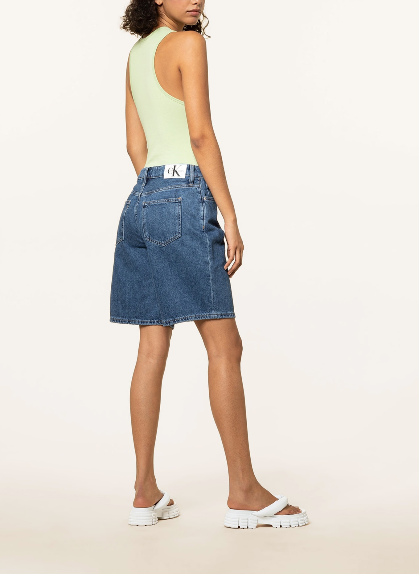 Calvin Klein Jeans Denim shorts, Color: 1A4 DENIM MEDIUM (Image 4)