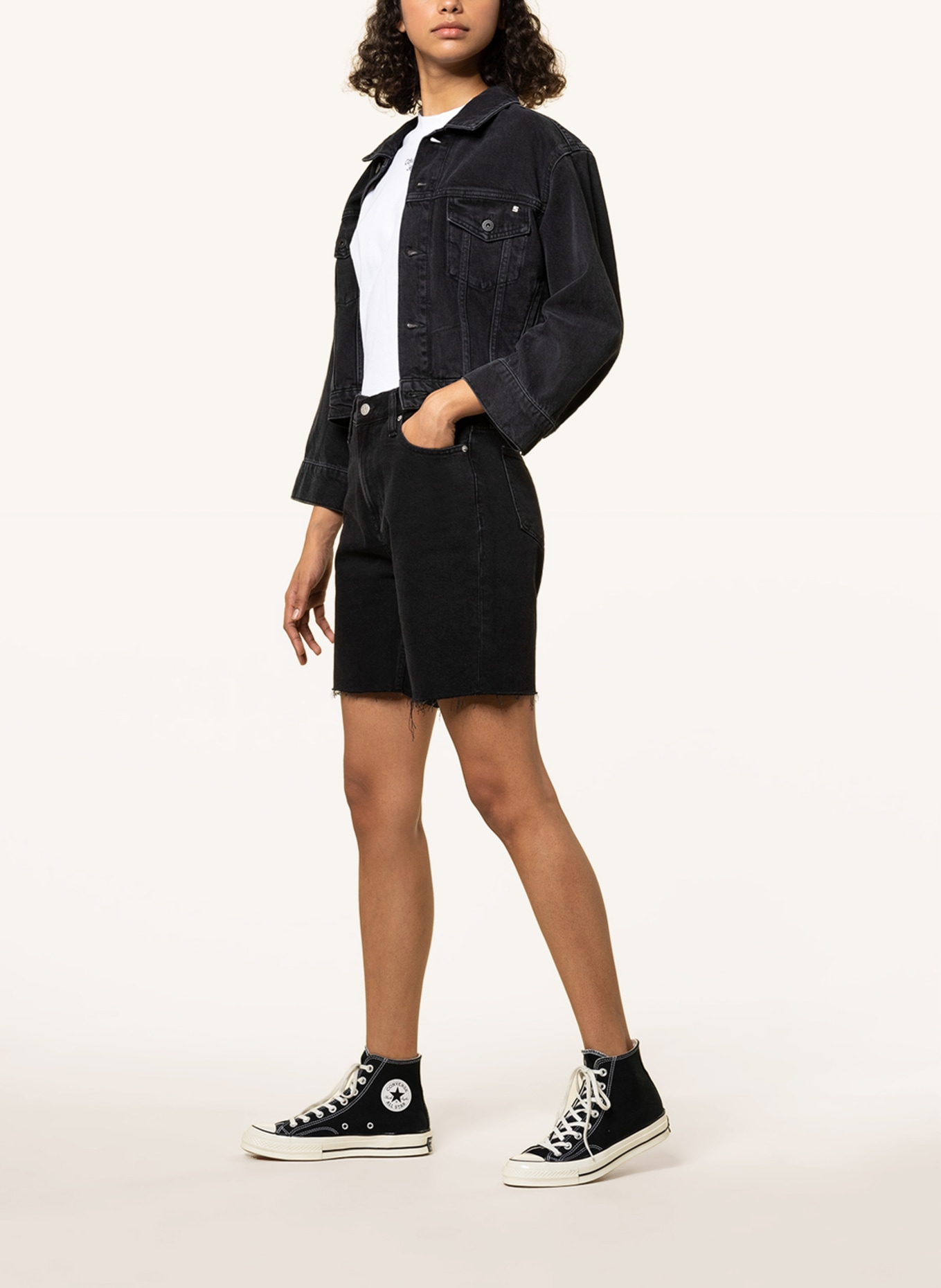 Calvin Klein Jeans Denim shorts, Color: BLACK (Image 4)