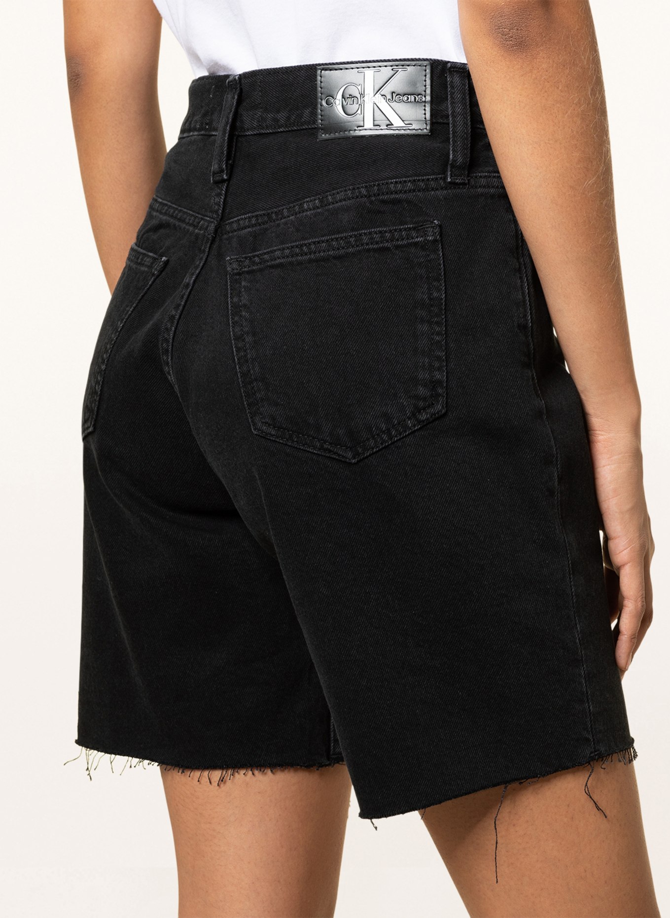 Calvin Klein Jeans Denim shorts, Color: BLACK (Image 5)
