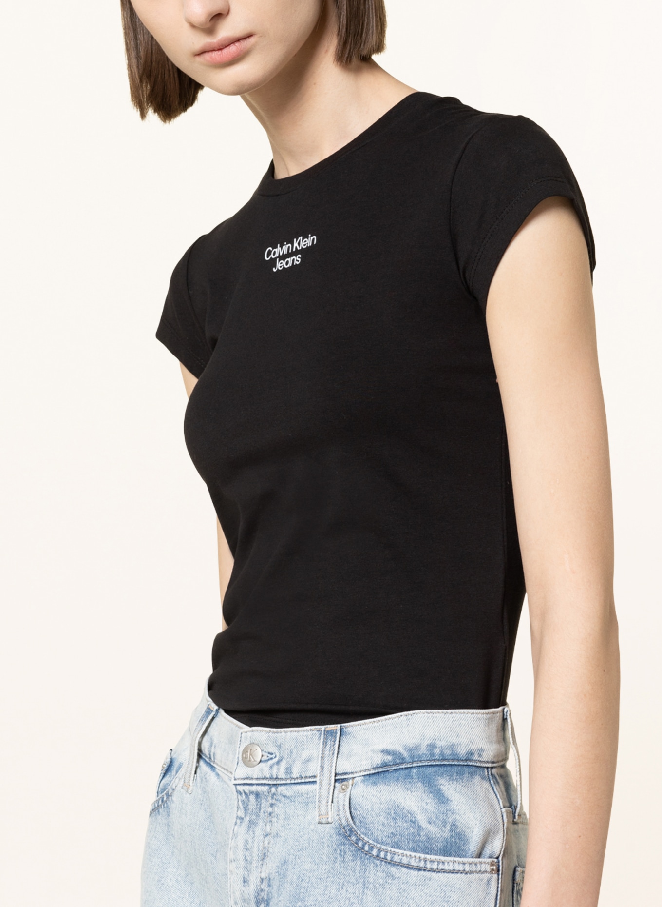 Calvin Klein Jeans T-Shirt, Farbe: SCHWARZ (Bild 4)