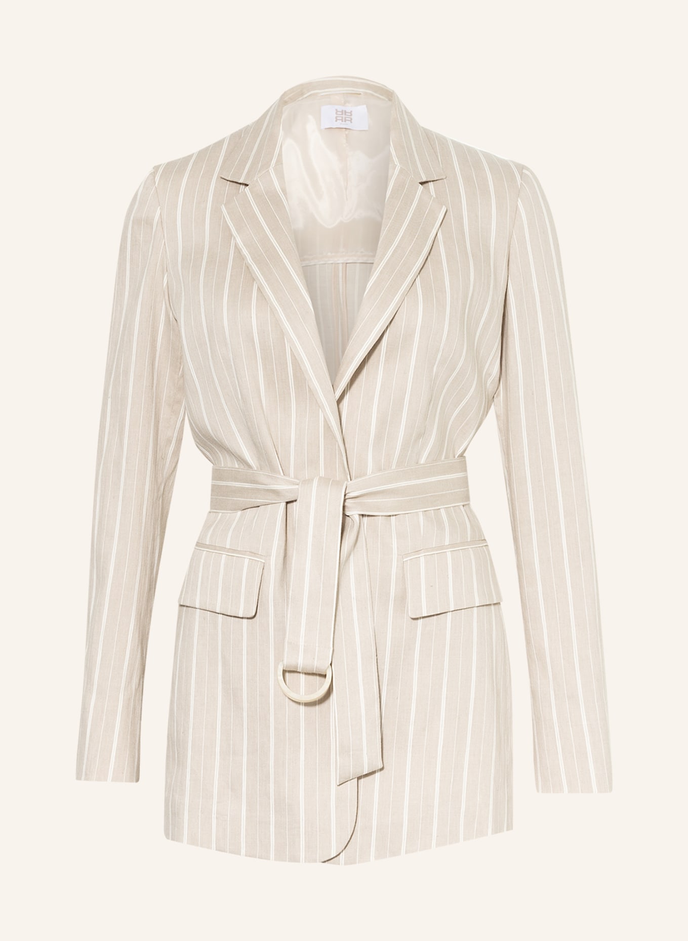 RIANI Blazer with linen, Color: BEIGE/ WHITE (Image 1)