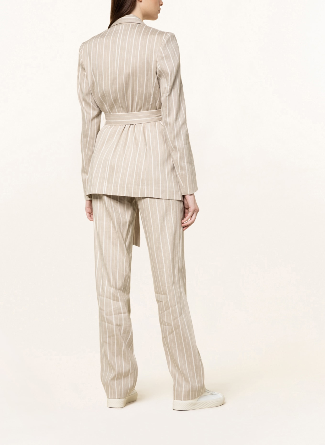 RIANI Blazer with linen, Color: BEIGE/ WHITE (Image 3)