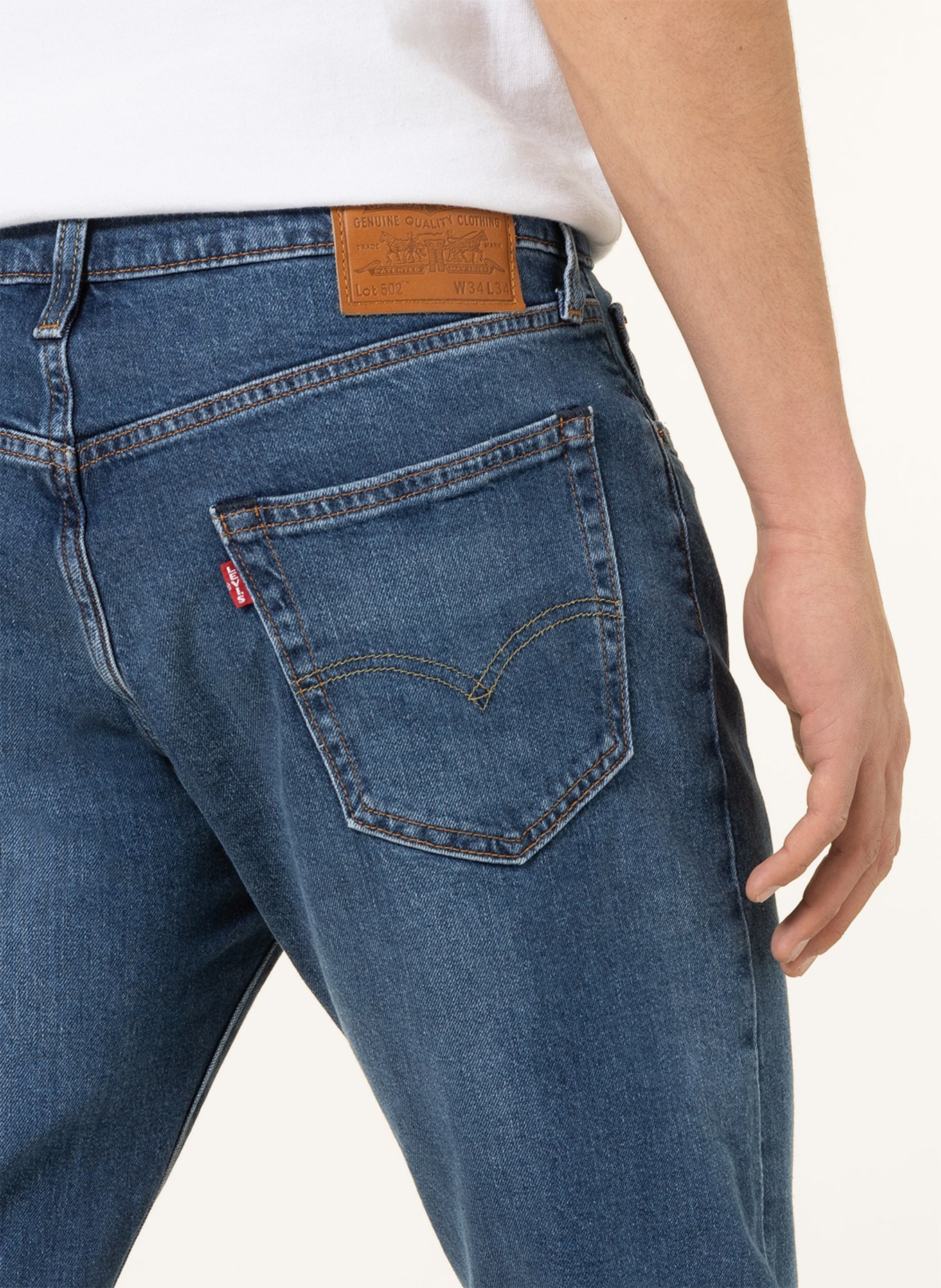 Levi's® Jeans 502 tapered fit, Color: 77 Dark Indigo - Worn In (Image 5)