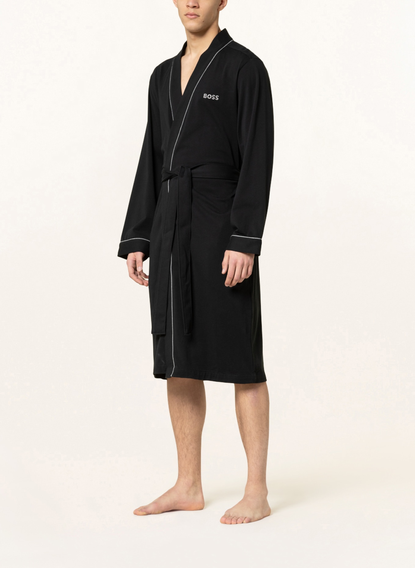 BOSS Men’s bathrobe, Color: BLACK (Image 2)