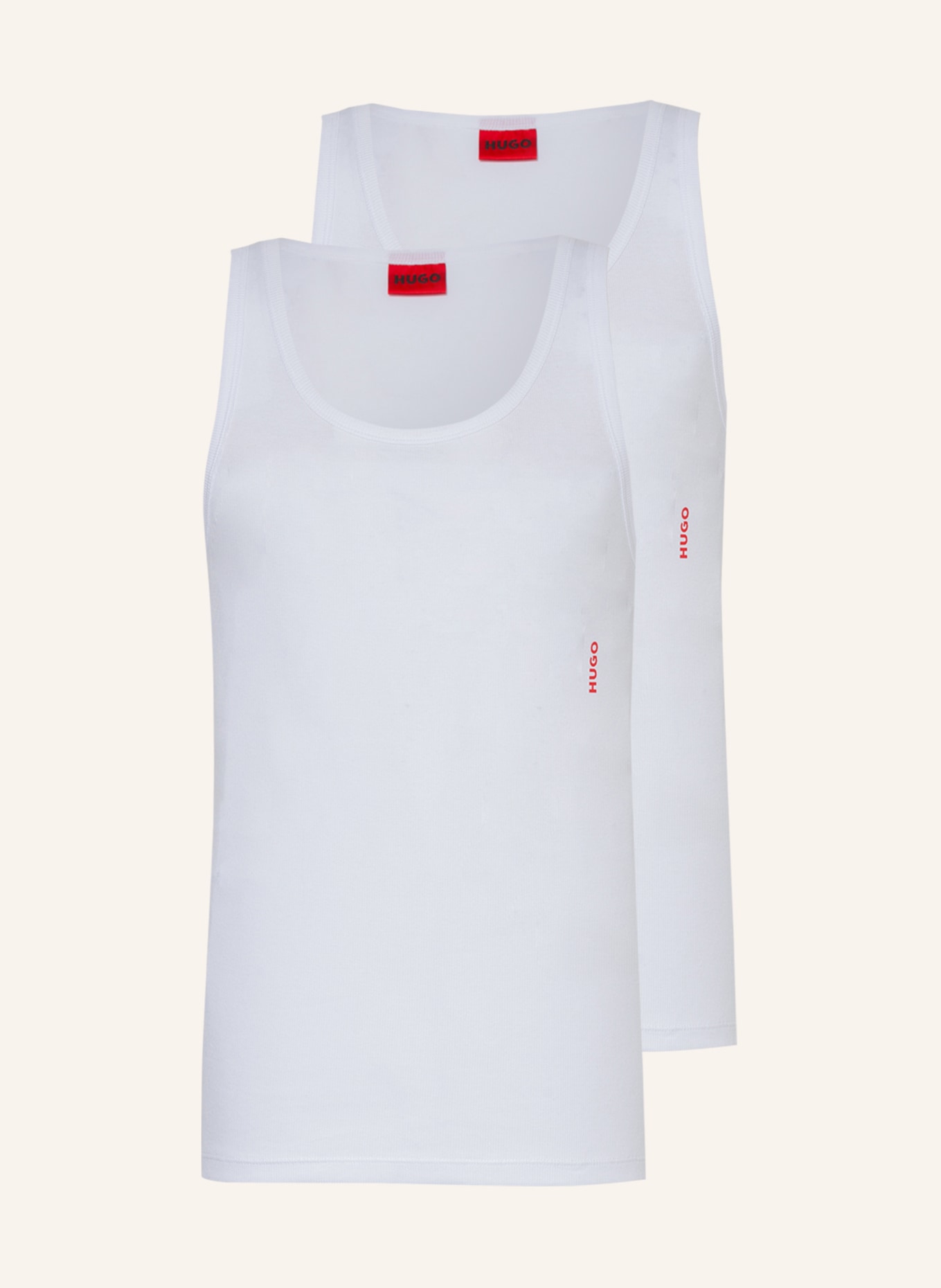 HUGO 2-pack Undershirts, Color: WHITE (Image 1)