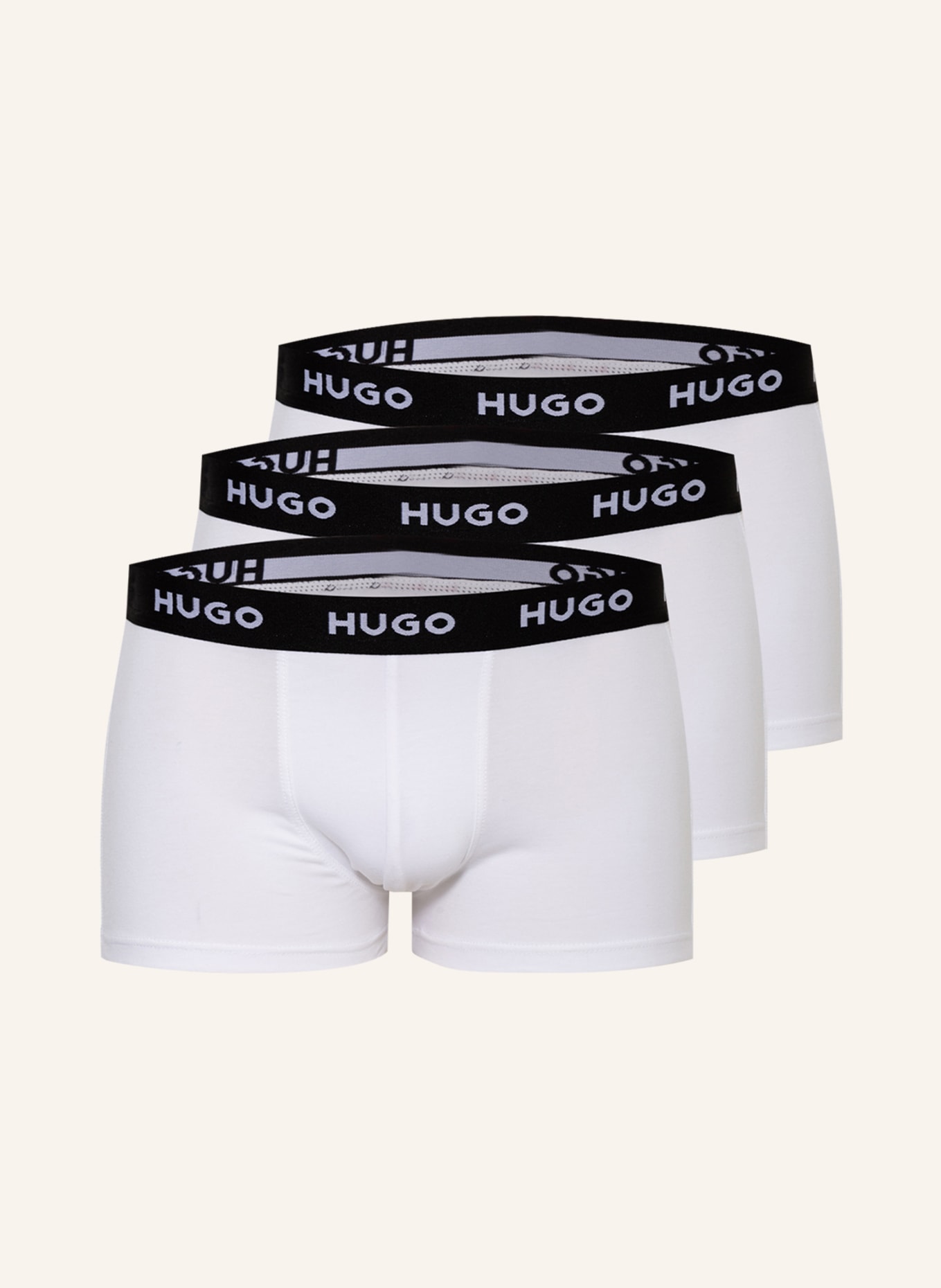 HUGO 3-pack boxer shorts , Color: WHITE (Image 1)