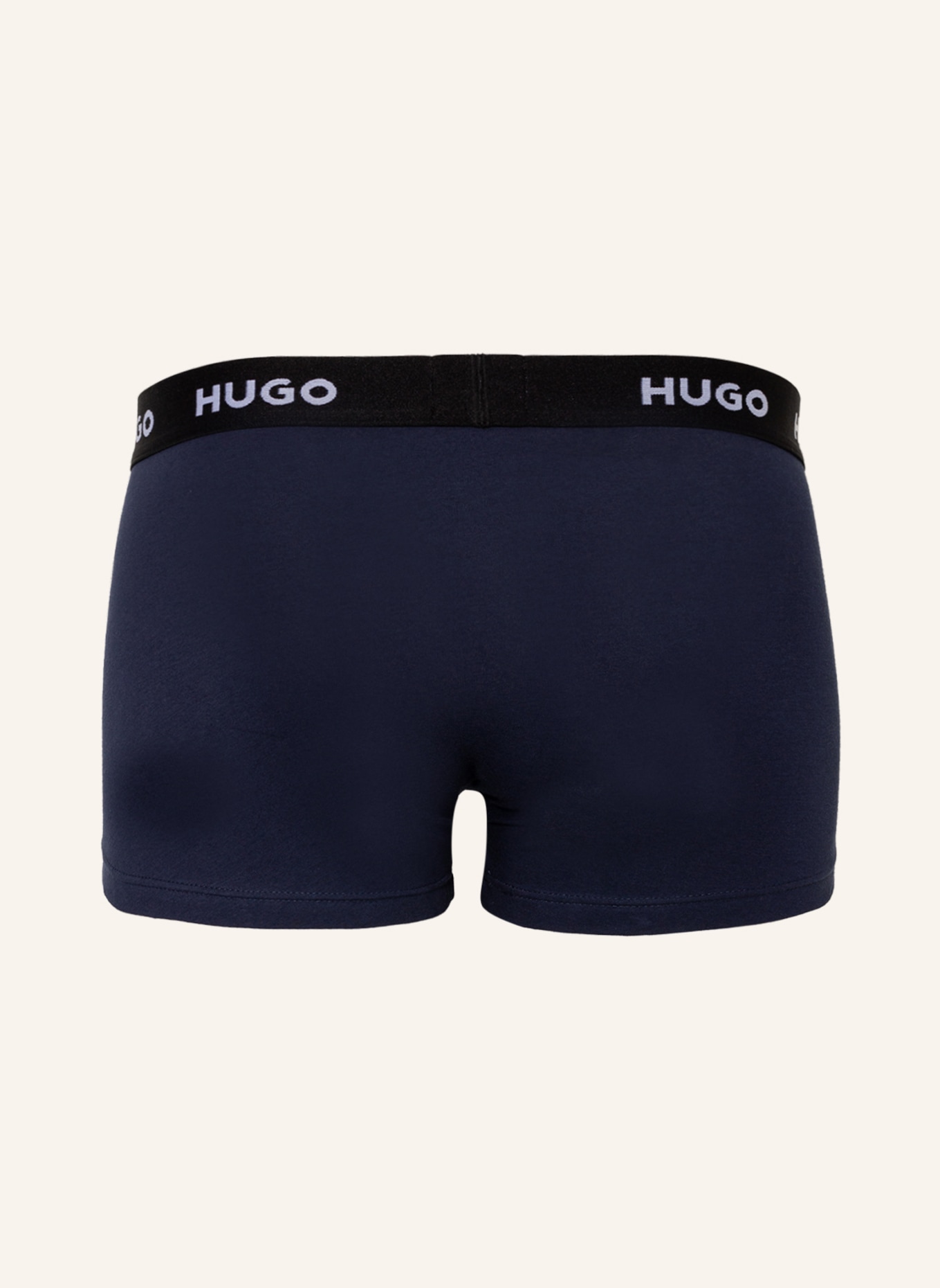 HUGO 3er-Pack Boxershorts: DUNKELBLAU