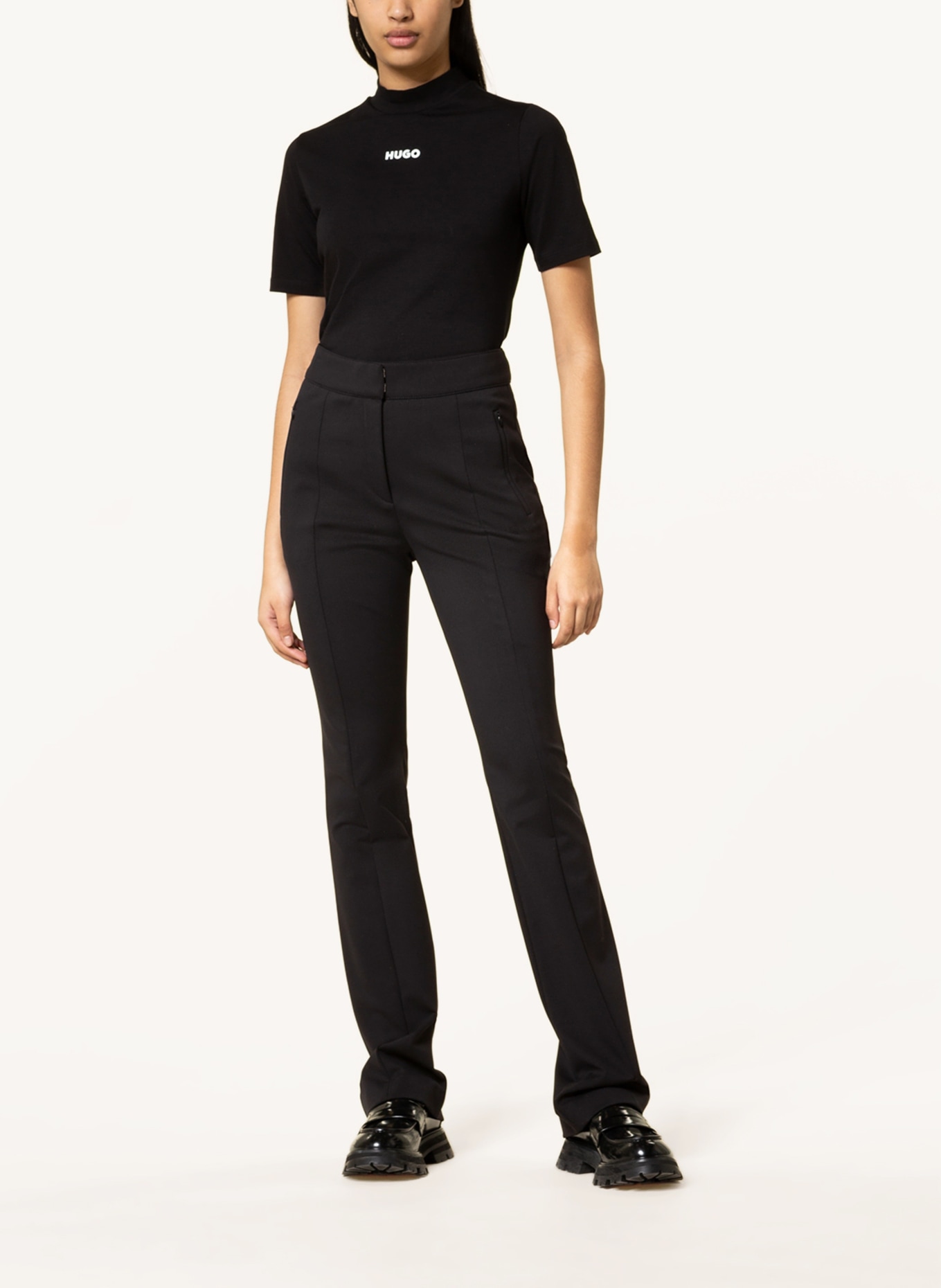 HUGO Kalhoty HESERA: ČERNÁ