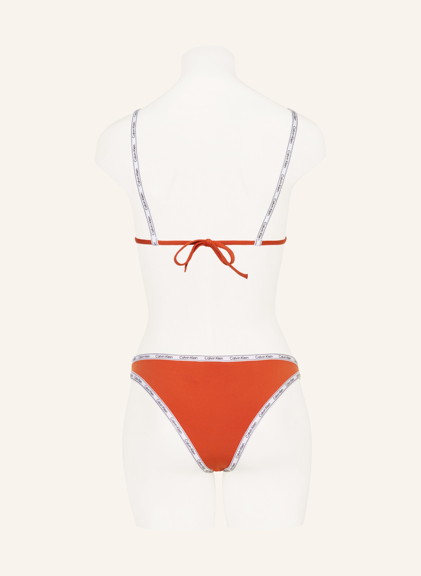 Calvin Klein Triangel-Bikini-Top LOGO TAPE, Farbe: DUNKELORANGE (Bild 3)