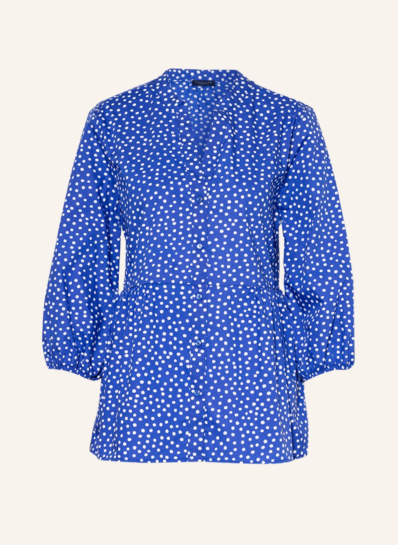 darling harbour Blouse with 3/4 sleeve, Color: BLUE/ WHITE (Image 1)