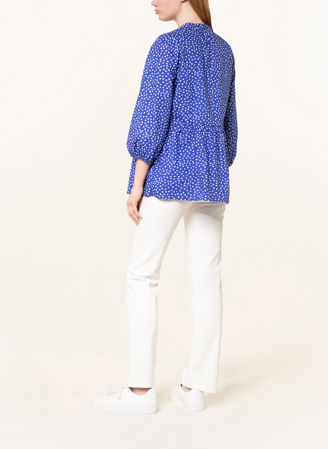 darling harbour Blouse with 3/4 sleeve, Color: BLUE/ WHITE (Image 3)