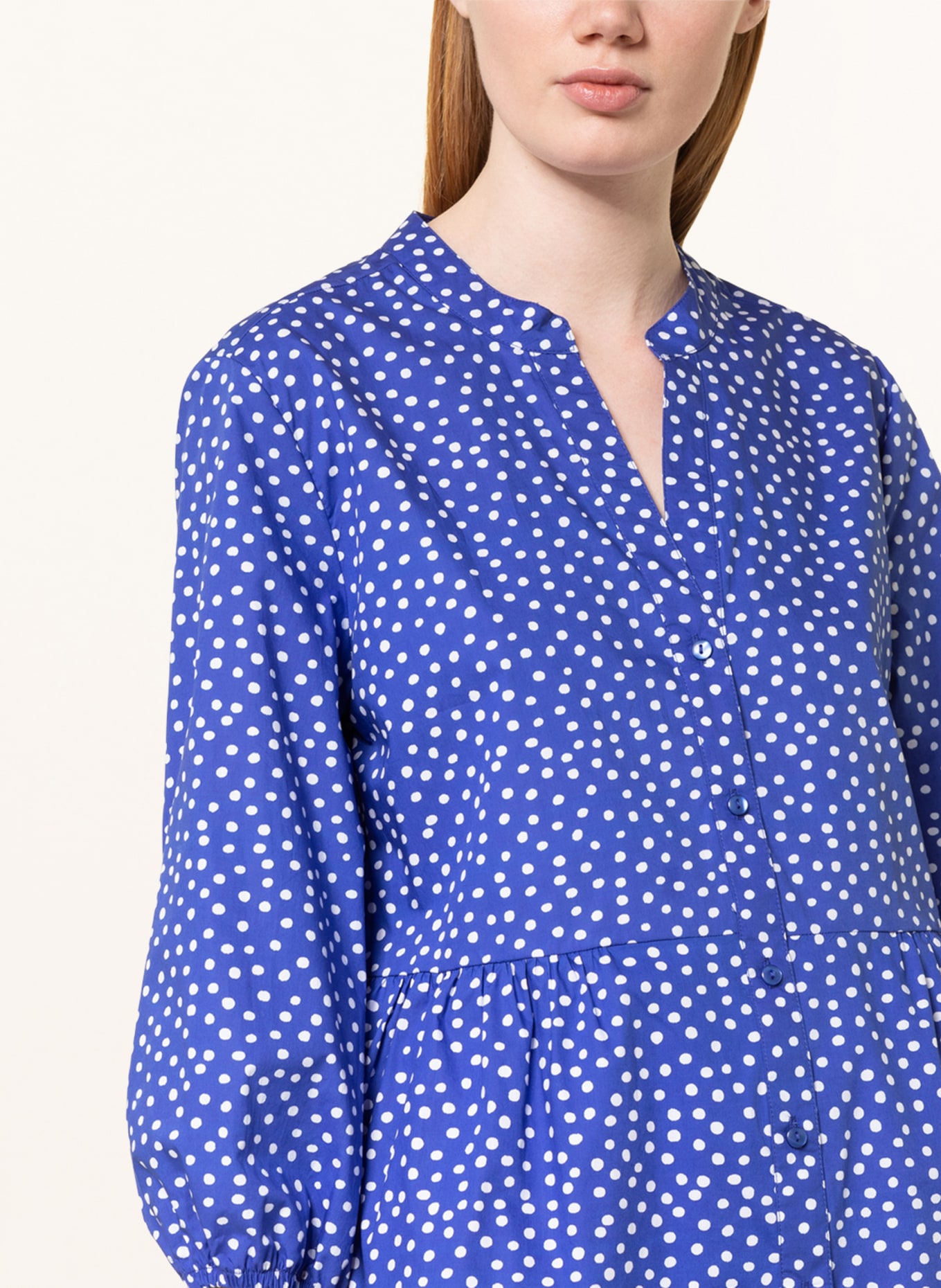 darling harbour Blouse with 3/4 sleeve, Color: BLUE/ WHITE (Image 4)