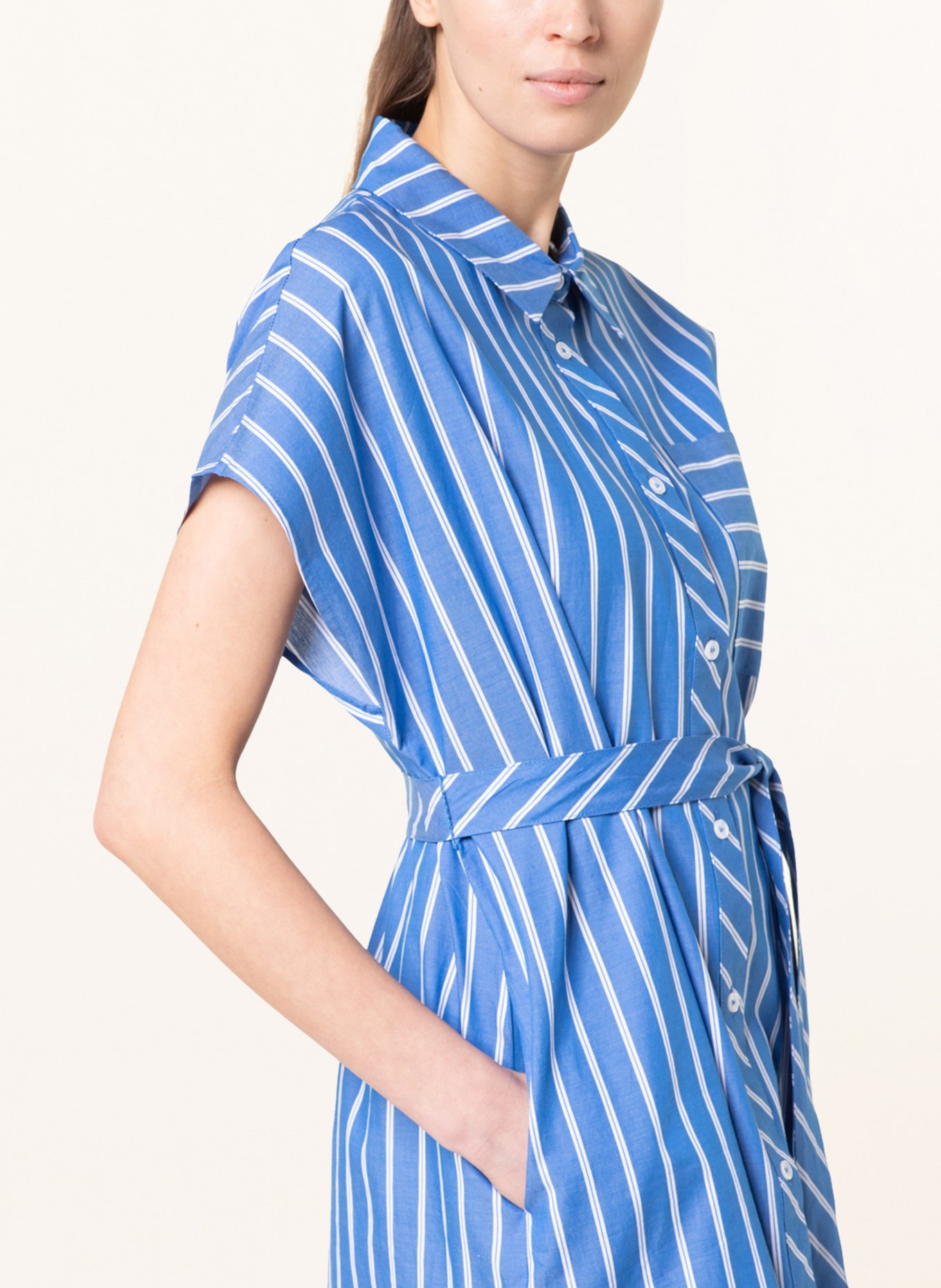 darling harbour Shirt dress, Color: BLUE/ WHITE (Image 4)