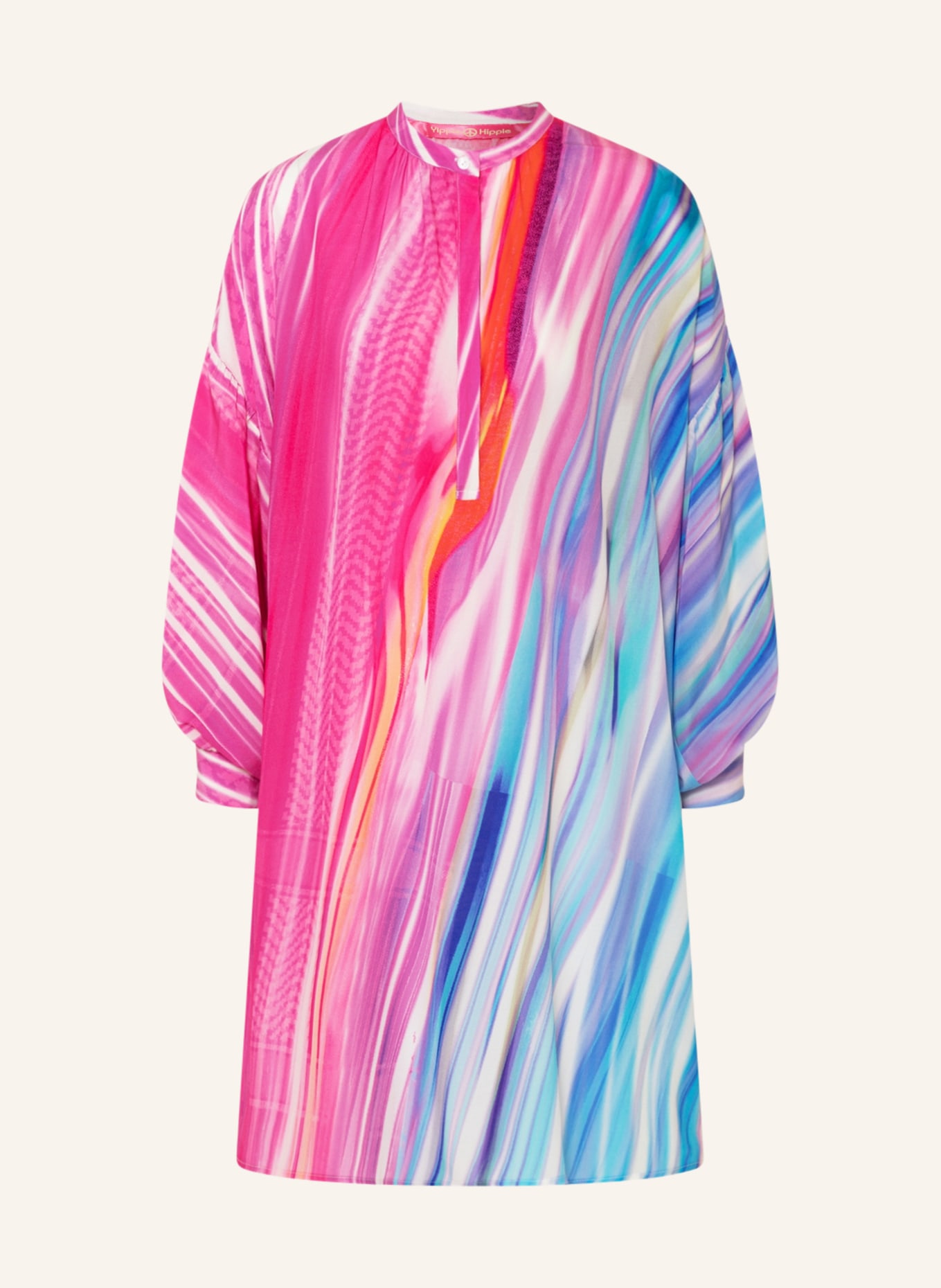 yippie hippie Beach dress, Color: PINK/ NEON BLUE/ ORANGE (Image 1)