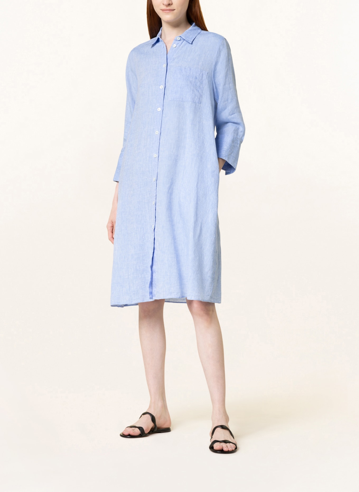 ROBERT FRIEDMAN Shirt dress LENA made of linen, Color: LIGHT BLUE (Image 2)