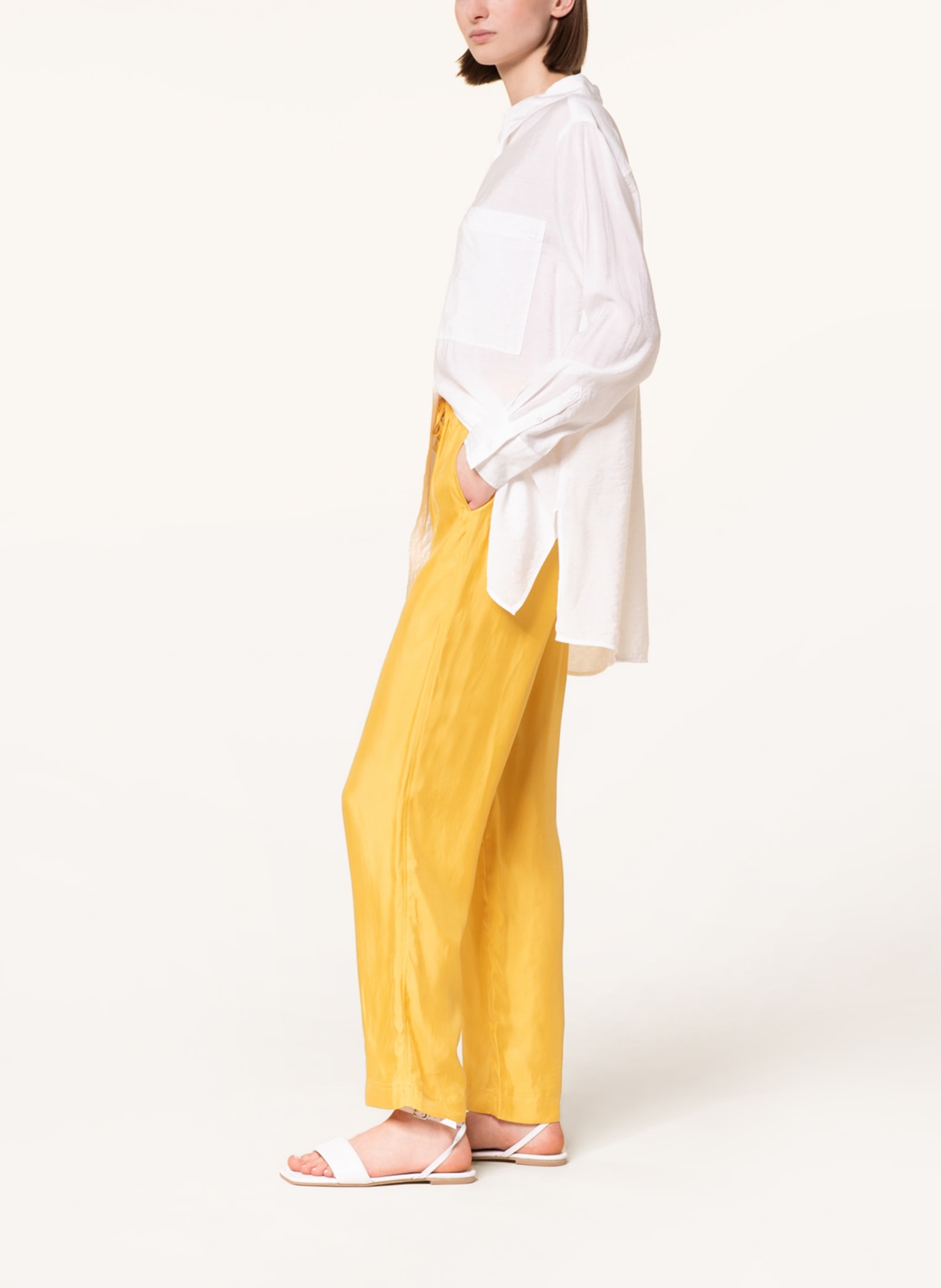 JcSophie Wide leg trousers LIVORNO, Color: DARK YELLOW (Image 4)