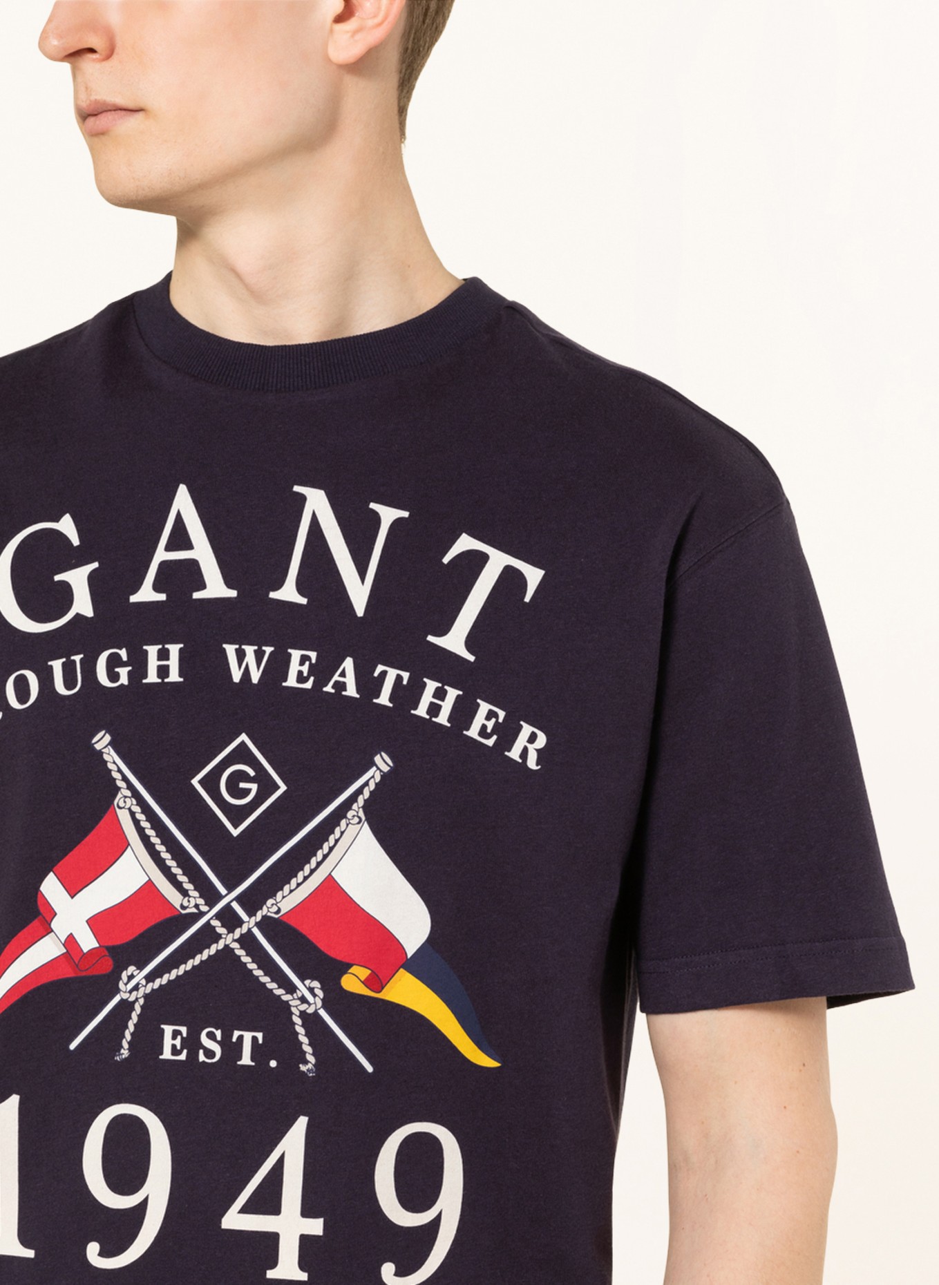 GANT T-shirt, Kolor: GRANATOWY (Obrazek 4)