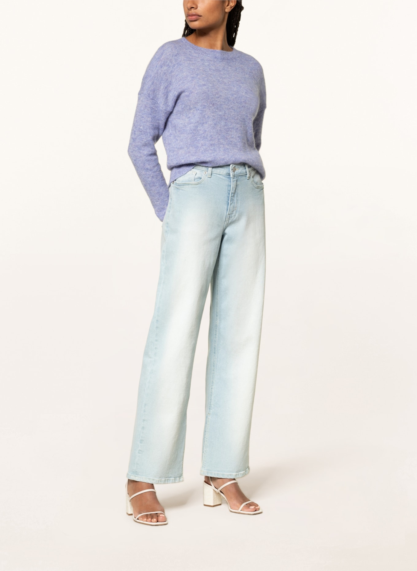 MSCH COPENHAGEN Flared Jeans ABRIL RIKKA, Farbe: Light Blue Wash (Bild 2)