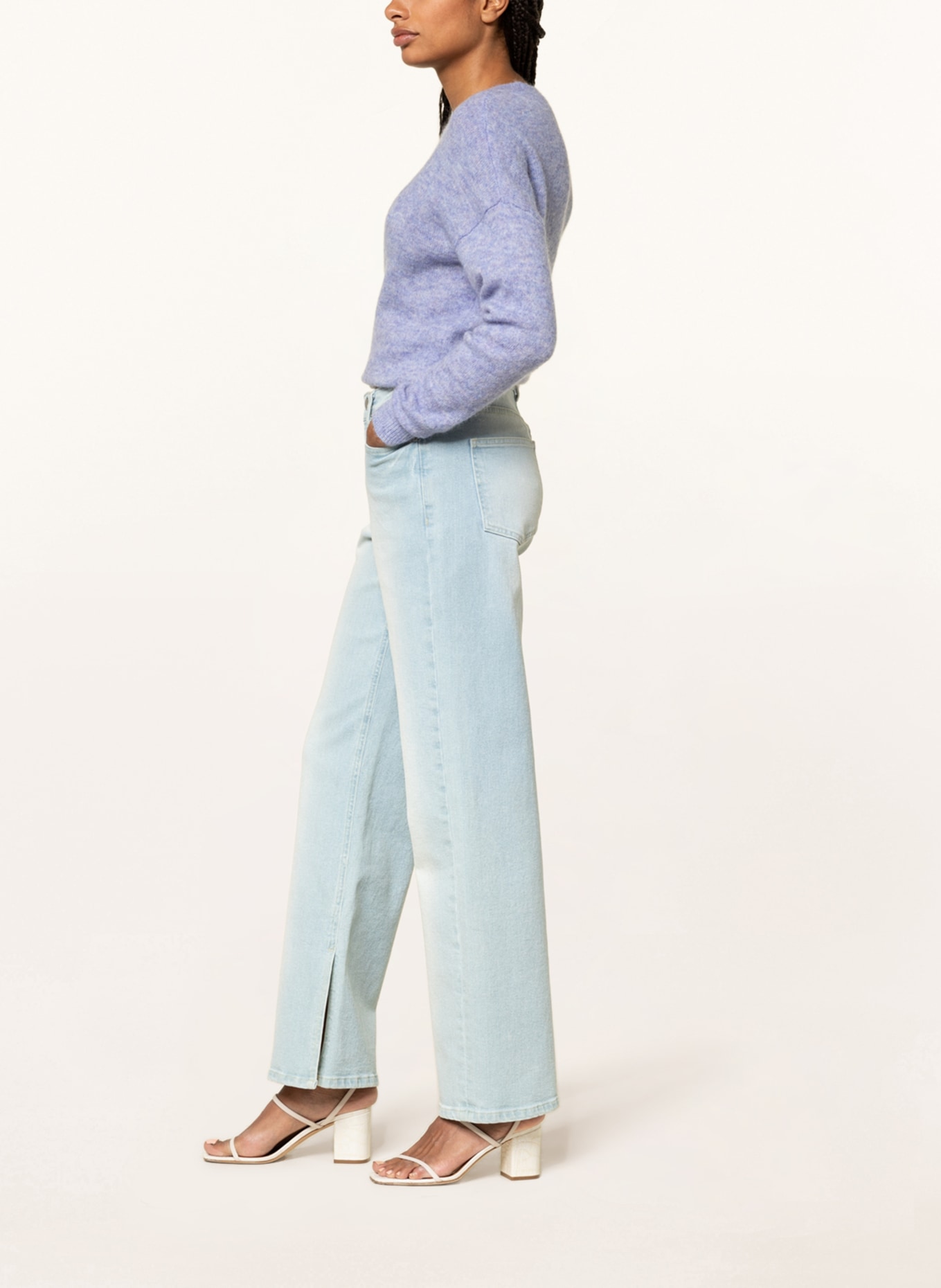 MSCH COPENHAGEN Flared Jeans ABRIL RIKKA, Farbe: Light Blue Wash (Bild 4)
